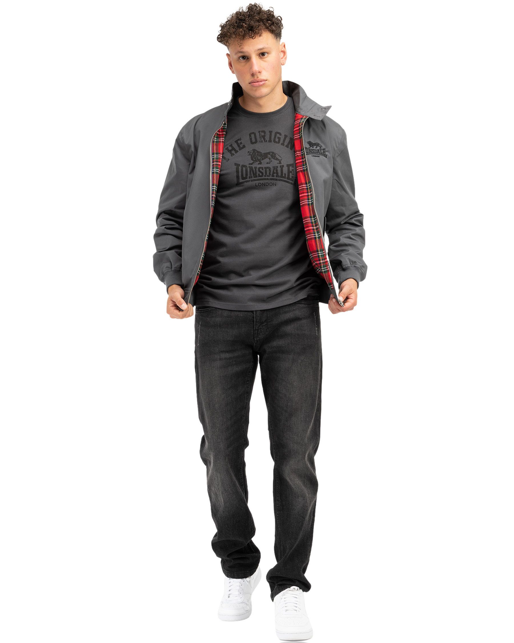 Lonsdale Blusenjacke Lonsdale Harrington Jacke Acton Klassischer Schnitt mit typischem Karofutter