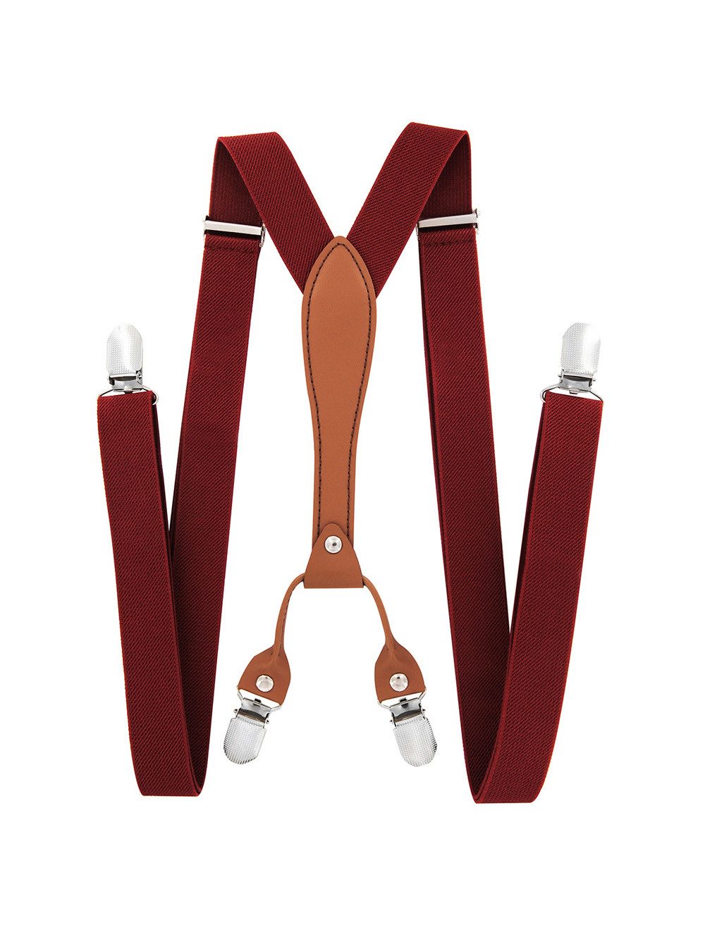 axy Hosenträger Herren Hosenträger 4 Stabile Clips X-Form 2,5cm Breit verstellbar und elastisch 120cm Lang