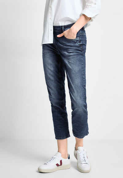 Cecil 5-Pocket-Jeans Scarlett mit schmalem Bein und mittelblauer Waschung