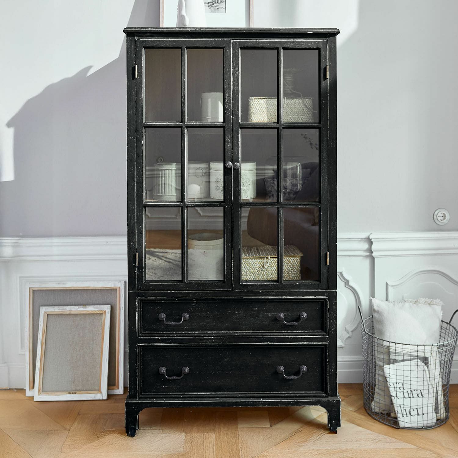 Mirabeau Hochschrank Schrank Jarrowfield antikschwarz
