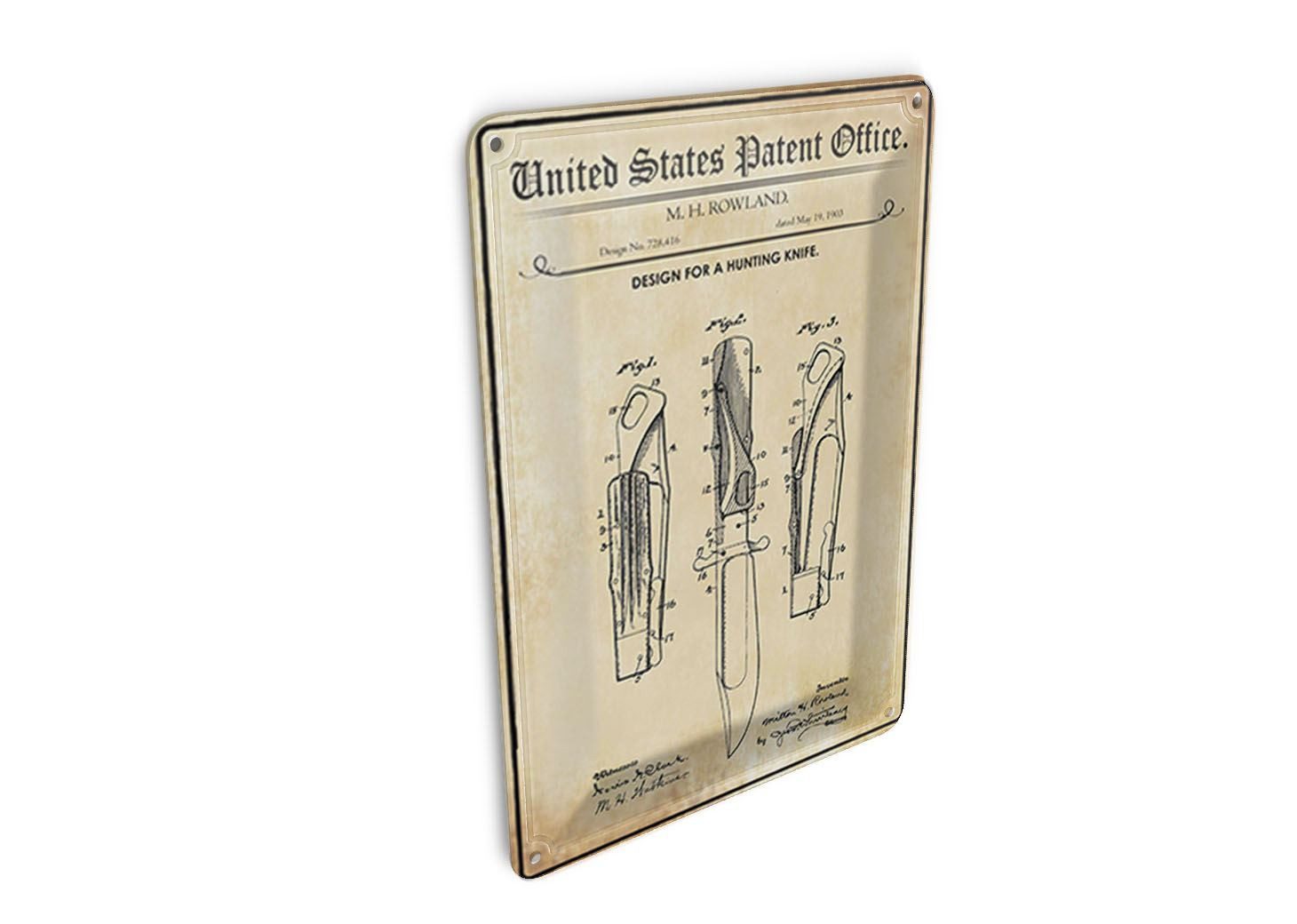 Femer GmbH Postkarte Patent 10x14 cm Entwurf für ein Jagdmesser, unfrankiert