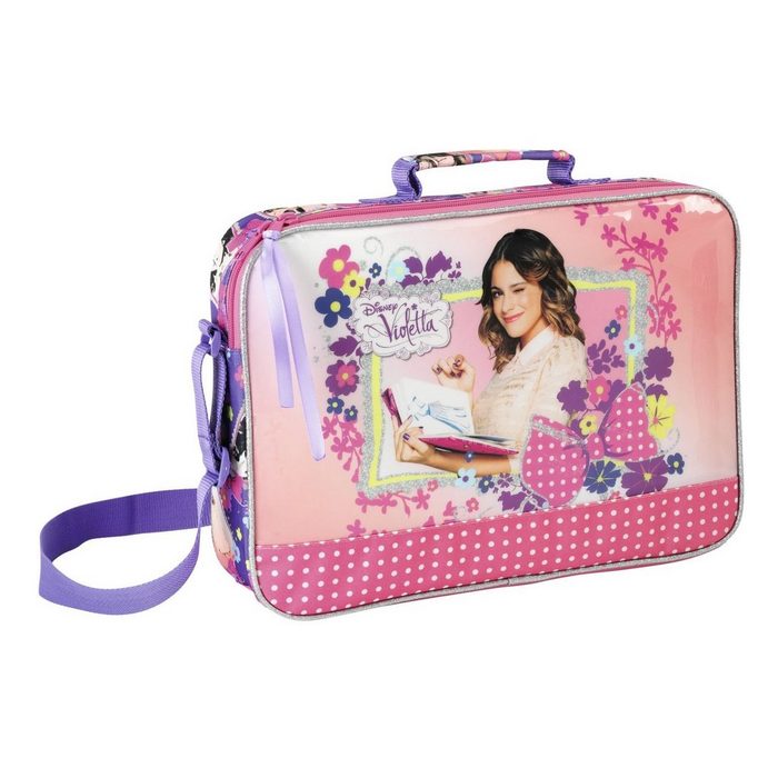 Violetta Umhängetasche Disney Violetta - XL Schultertasche 38 x 28 x 6 cm (Reißverschluss Mädchen) Geringes-Gewicht