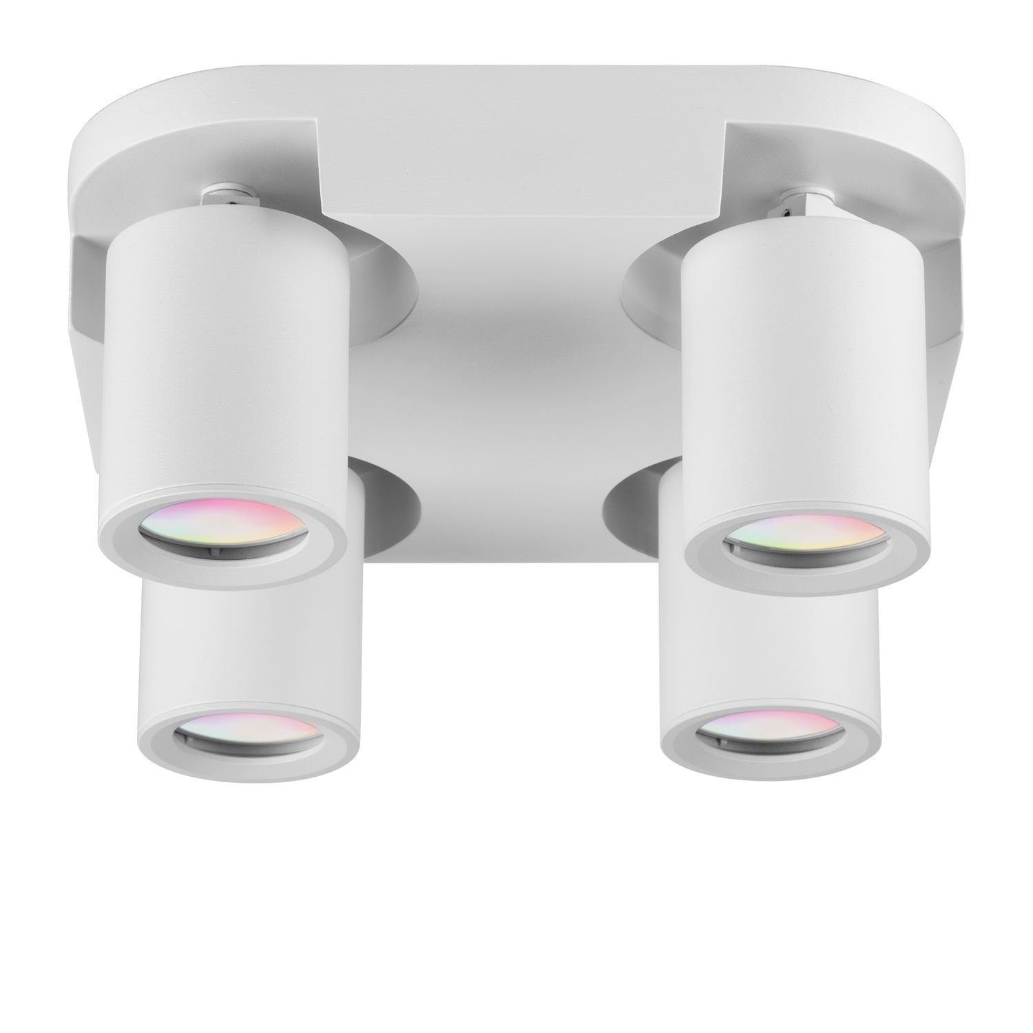 LEDANDO LED Deckenleuchte Tuya Leuchtmit - 4er weiß Smarte Inkl. GU10 Deckenspots Nirual - LED