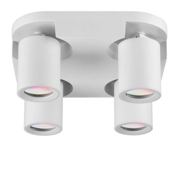 LEDANDO LED Deckenspots LED Deckenleuchte Nirual 4-flammig - weiß - dimmbar - GU10 - Abstrahlw