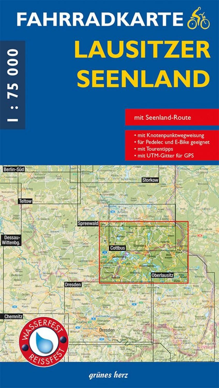 Fahrradkarte Lausitzer Seenland / diverse