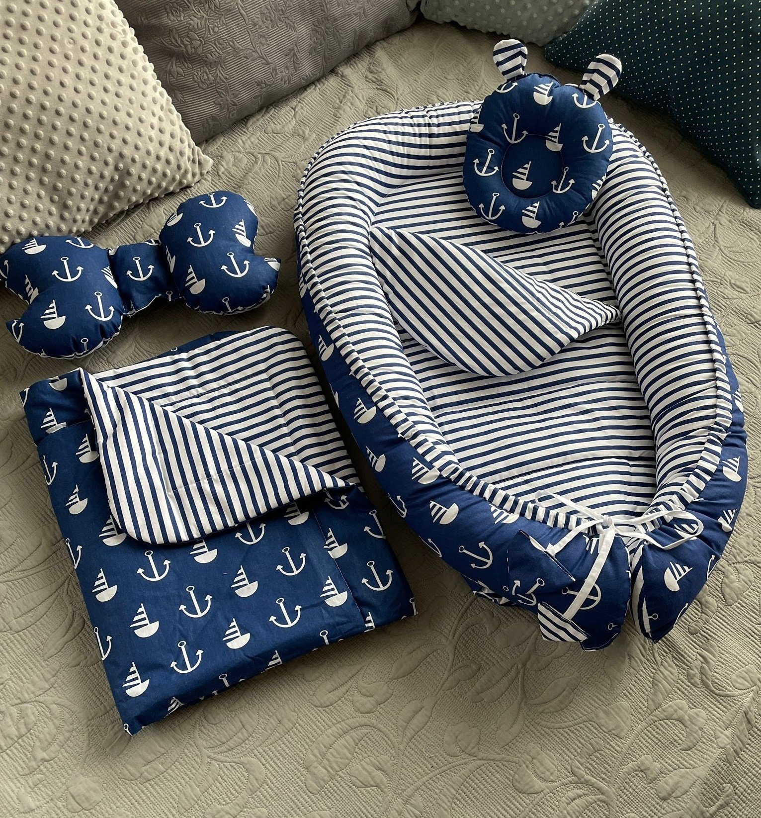 Loolay Kuschelnest BIO BAUMWOLLE BABYNEST Babykokon Neugeborene Babyaustatt günstig online kaufen