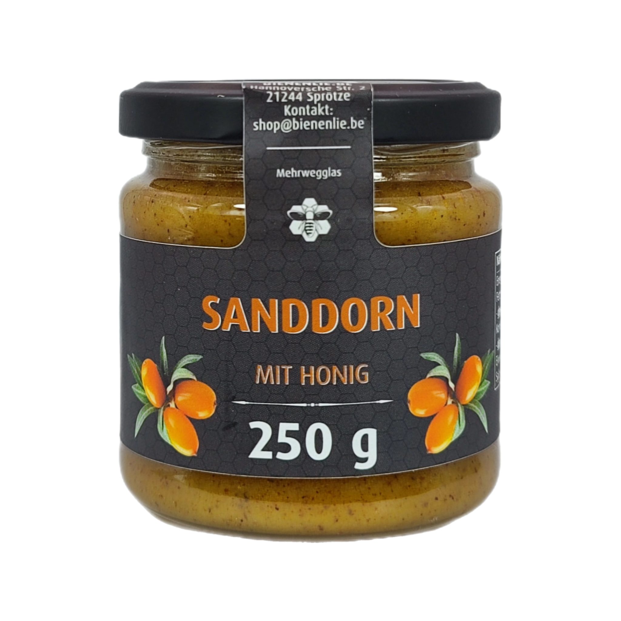 Imkerei BienenLie.be Honig Sanddorn mit Honig - süß & sauer, 250g, 1 x 250 g, 1 St.