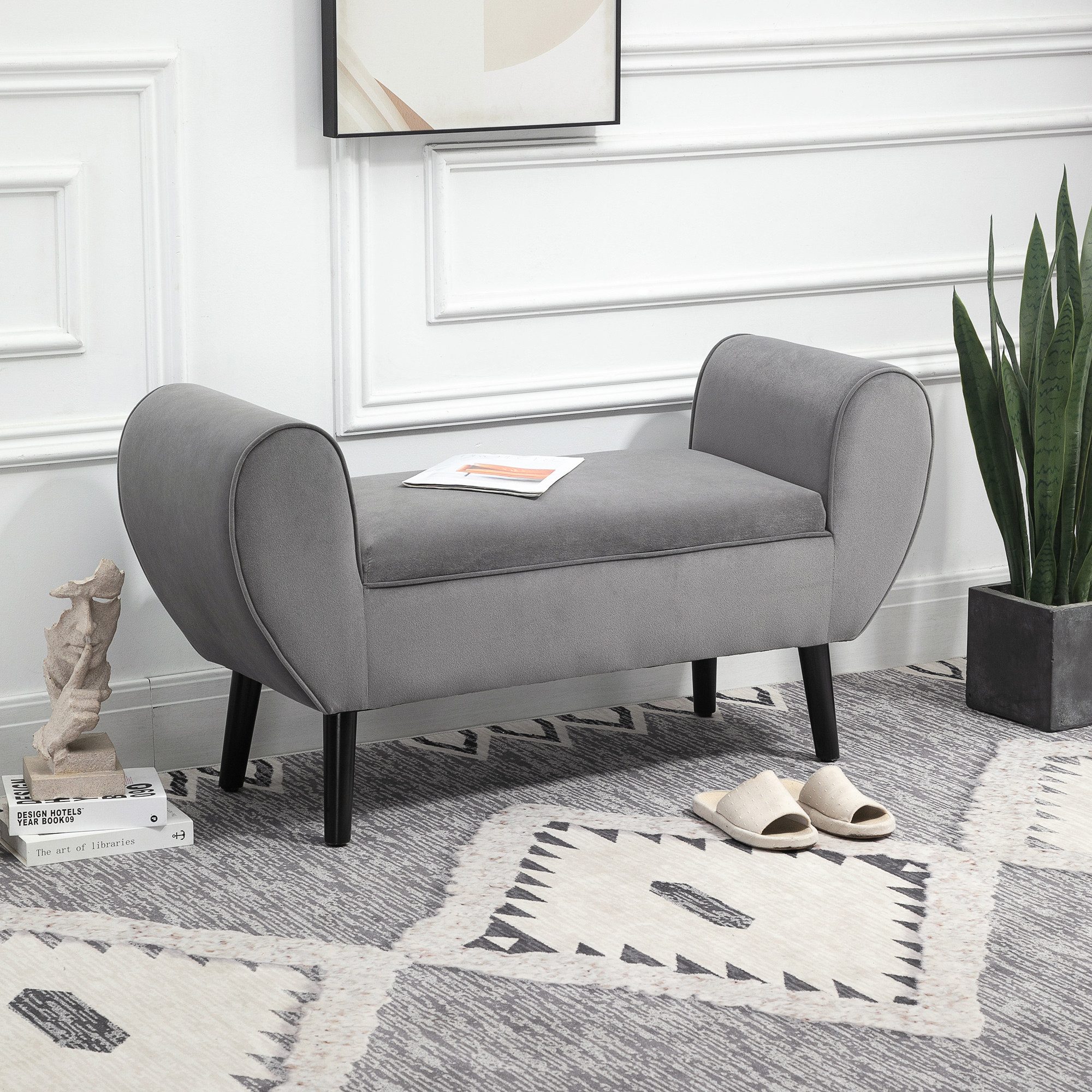 HOMCOM Sitzbank Polsterbank mit Stauraum (Aufbewahrungsbank, 1-St., Truhenb günstig online kaufen