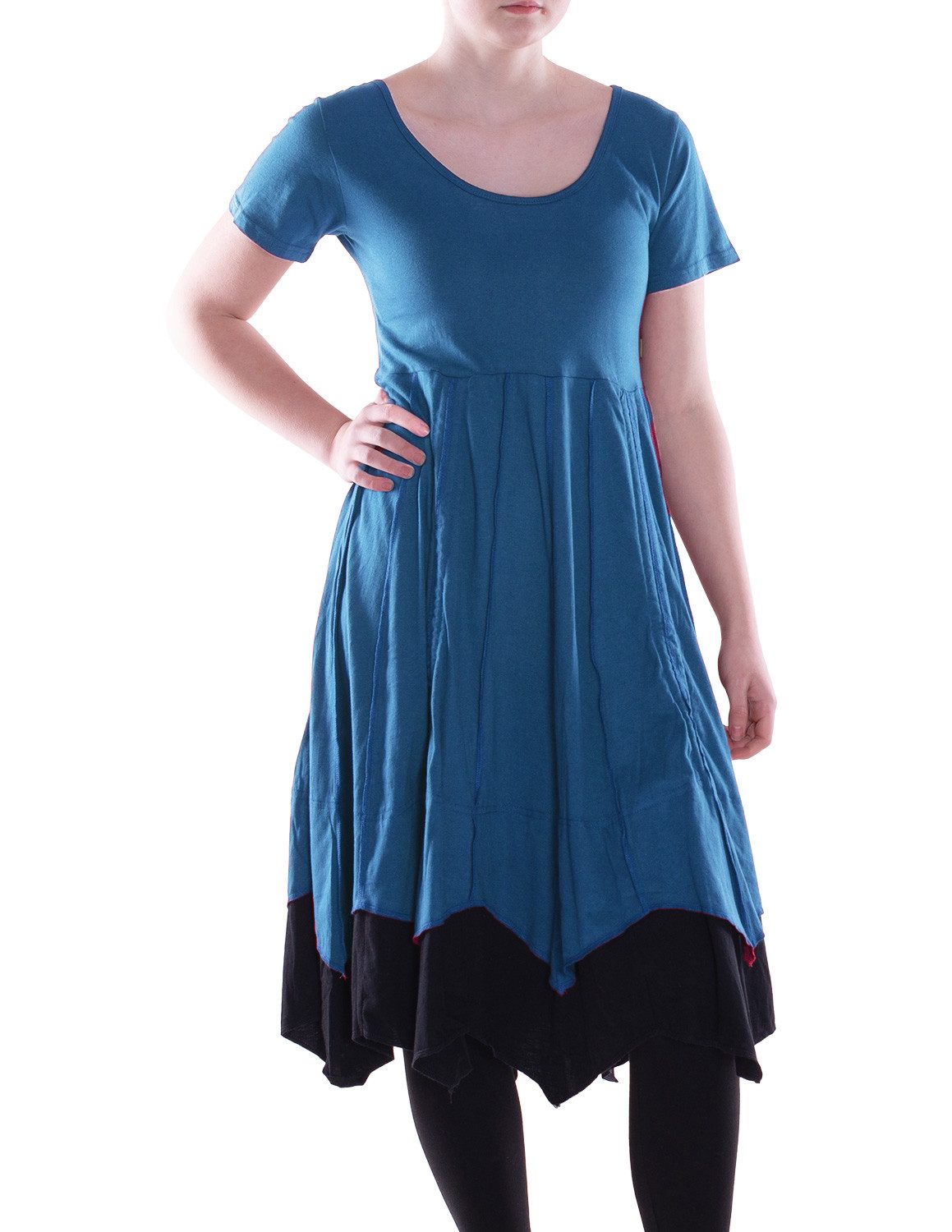 Vishes Midikleid Damen knielanges Kleid Baumwolle günstig online kaufen