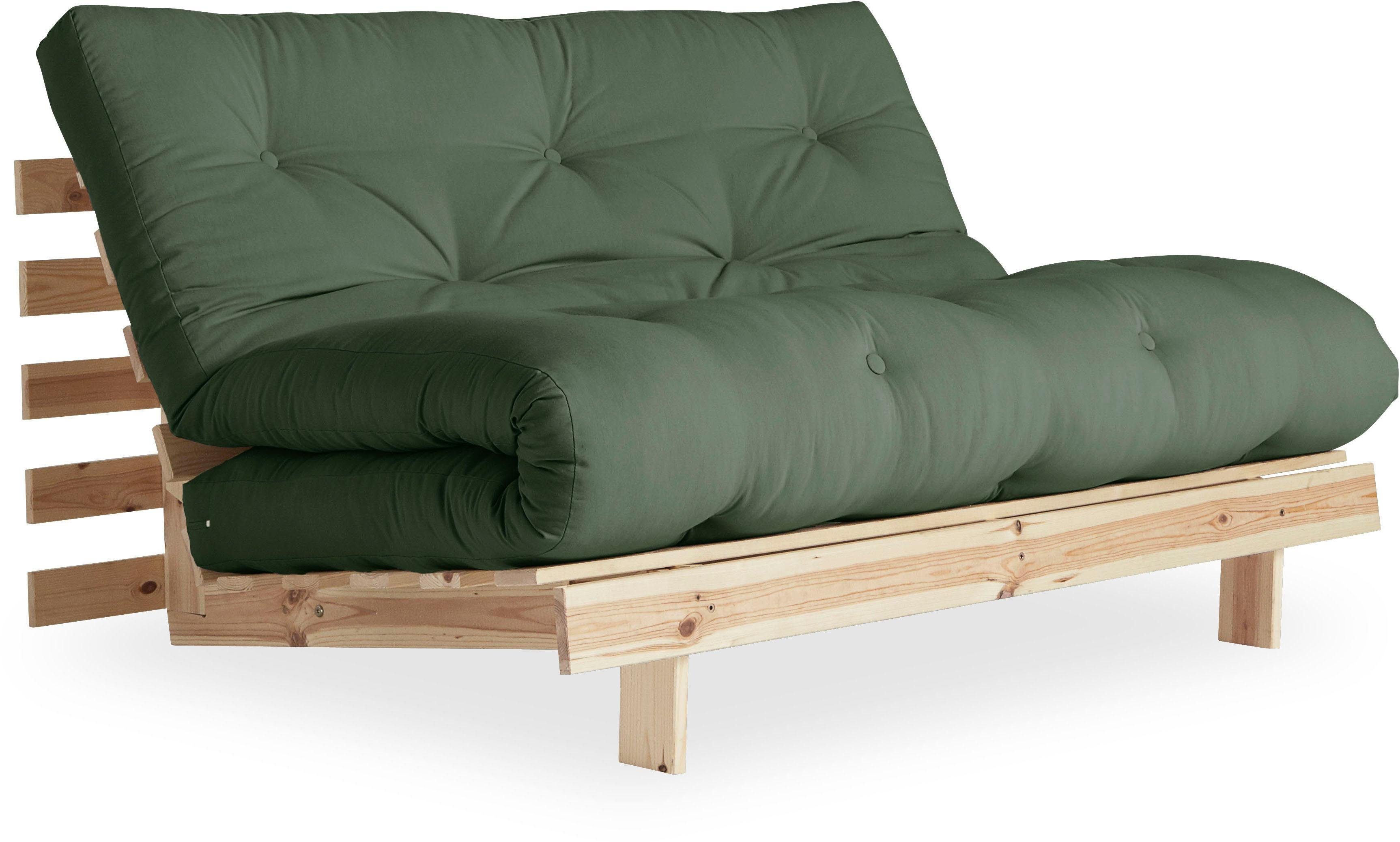 Karup Design Daybett Roots Sofa Bed, Schlafsofa, Bettfunktion, FSC®-Massivholz, Inkl. Futonmatratze, Made in Europe, langlebig, B: 140 oder 160 cm