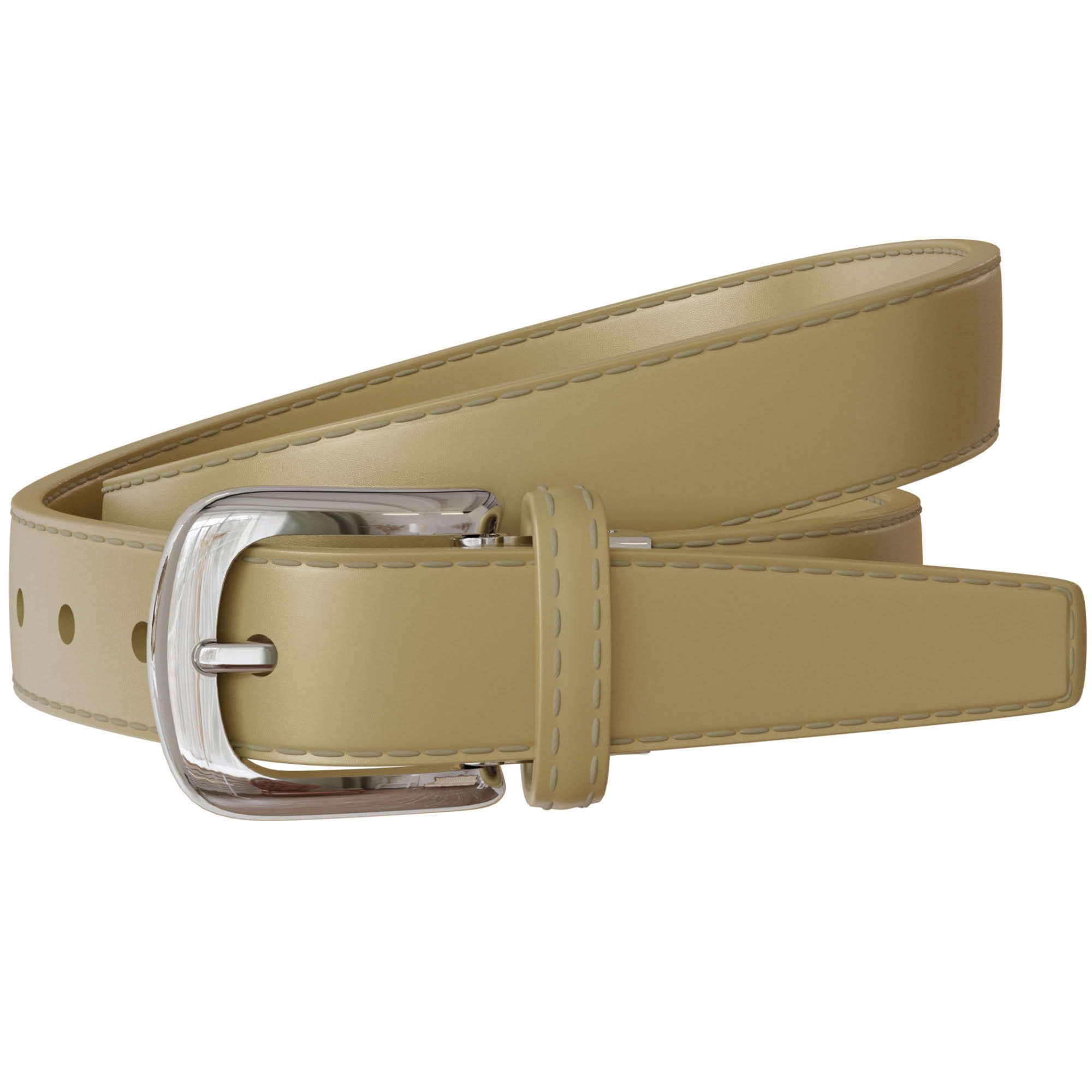 Ledergürtel Damen Spalt Leder Gürtel 30mm Sommer Farben Silberne Schließe 30696