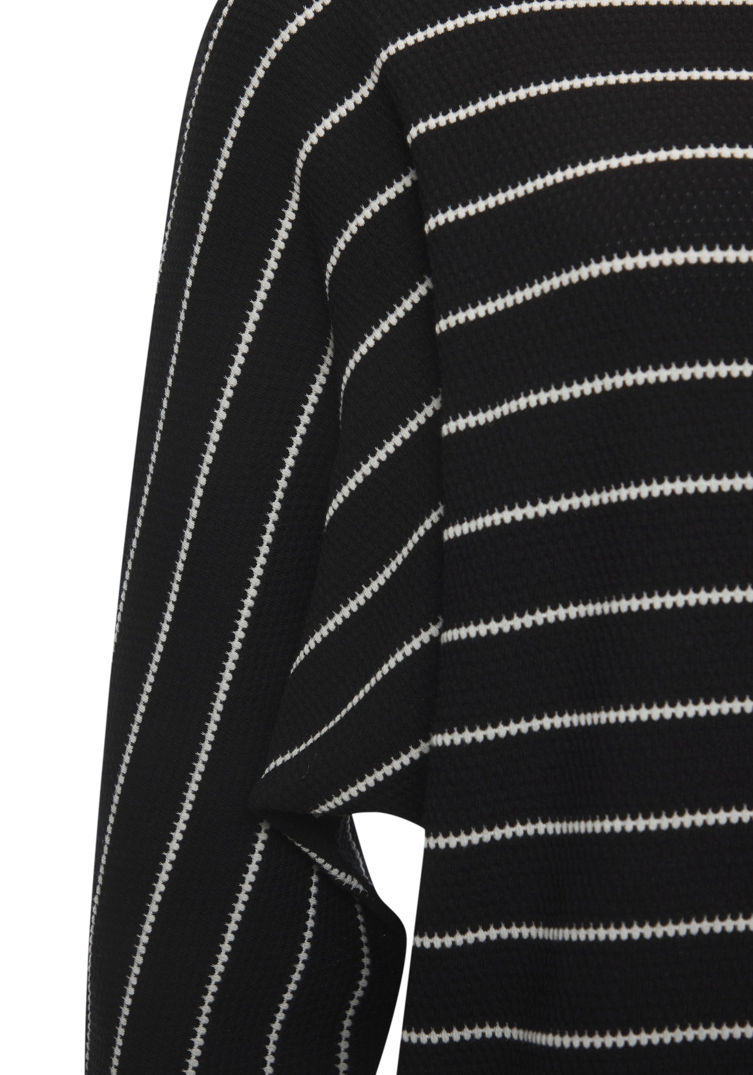 Vivance 3/4-Arm-Shirt mit modischer Streifenstruktur aus luftiger Baumwoll-Viskose-Qualität