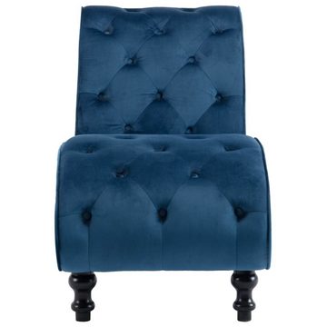 vidaXL Chaiselongue Chaiselongue Blau Samt, 1 Teile