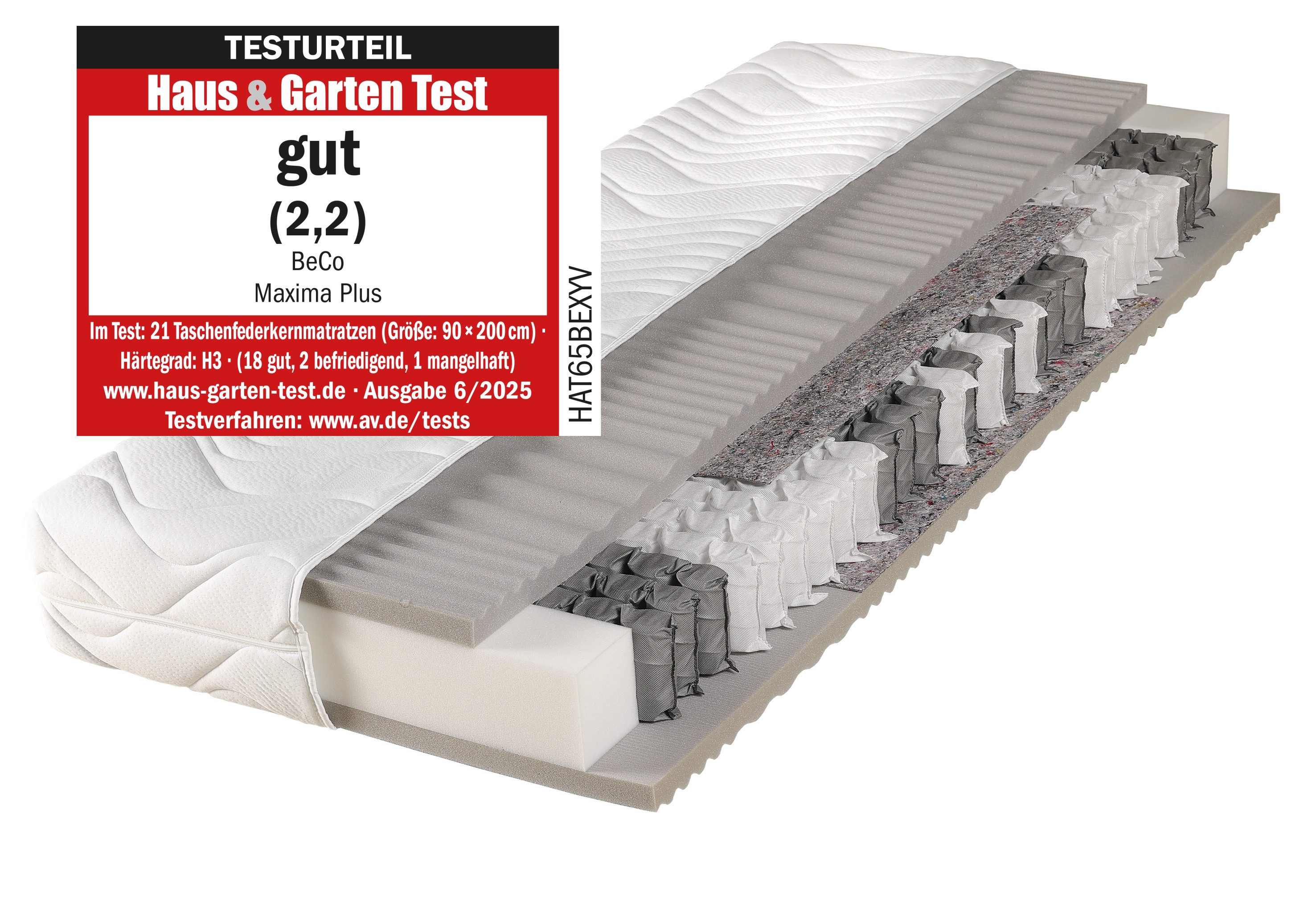 Taschenfederkernmatratze Maxima Plus, Beco, 22 cm hoch, Matratze in 90x200 günstig online kaufen