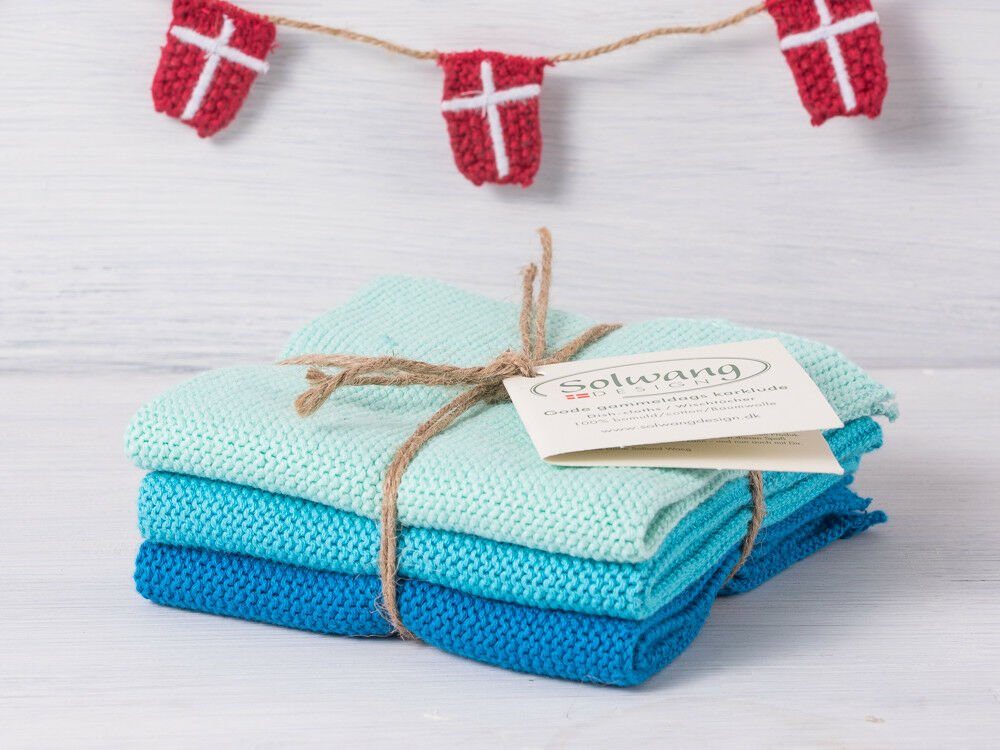 Solwang Spültuch Solwang Wischtuch Aqua Türkis Kombi 3er Set