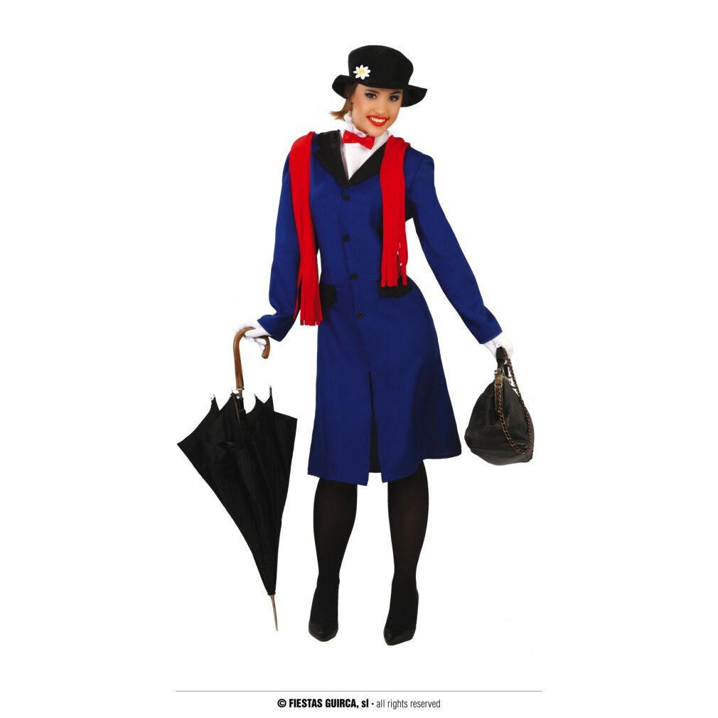 fiestasguirca Kostüm FIESTAS GUIRCA Klassisches Poppins Babysitter-Kostüm für eine Frau