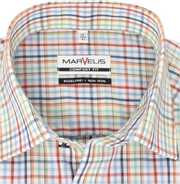 MARVELIS Businesshemd Businesshemd - Comfort Fit - Langarm - Kariert - Bunt