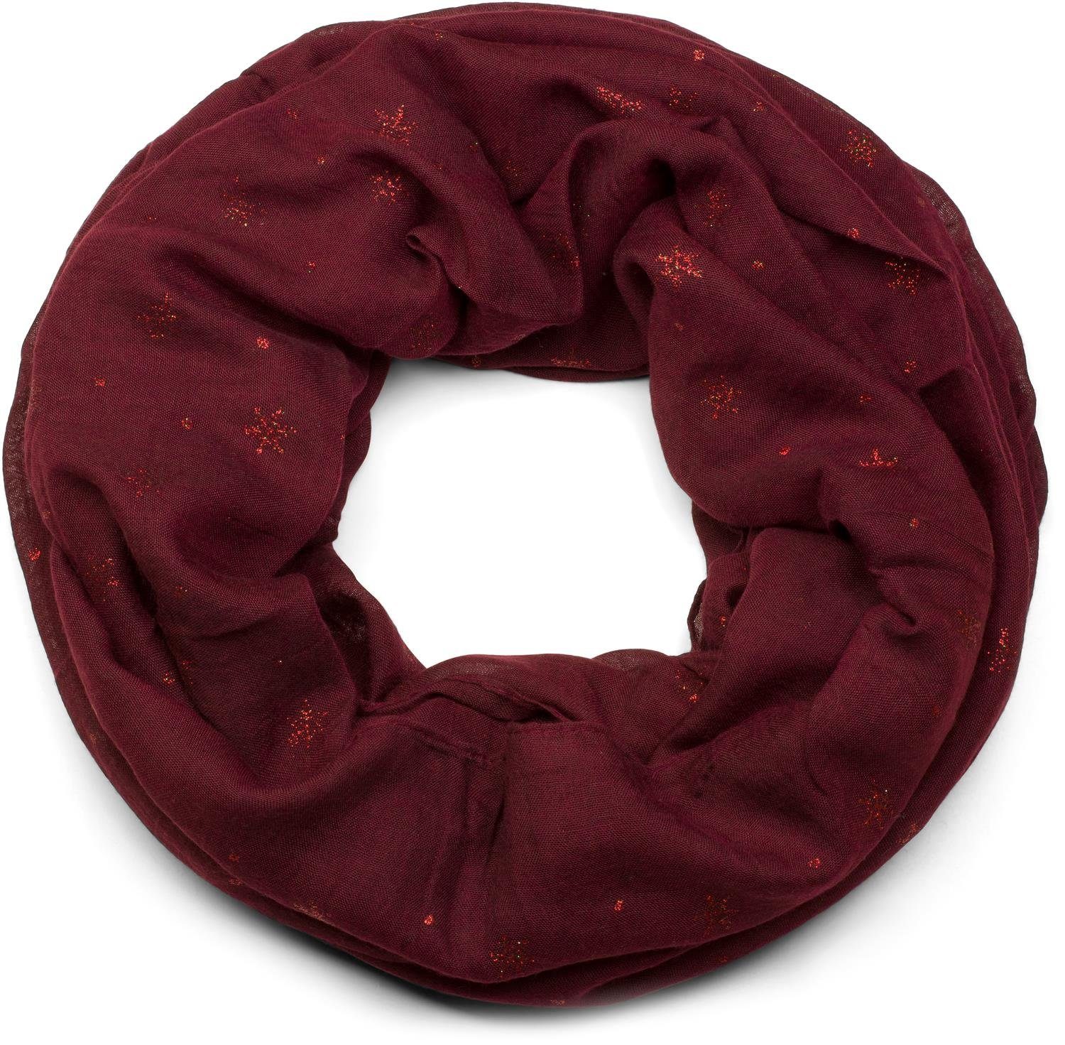 Loop Loop mit glitzerndem Schneeflocken Print