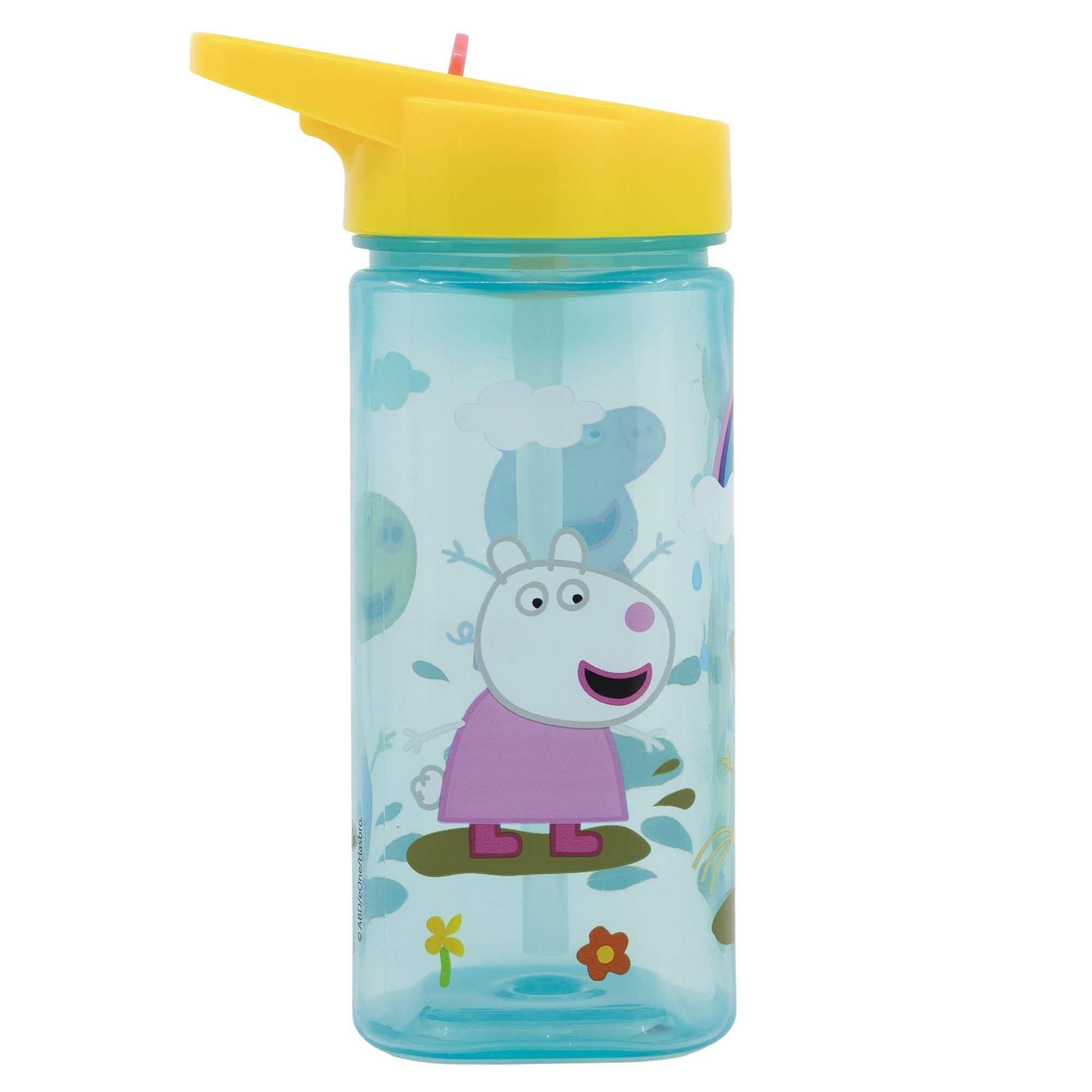 Peppa Pig Trinkflasche Peppa Pig Wutz Sportflasche Wasserflasche Flasche Halm 510 ml