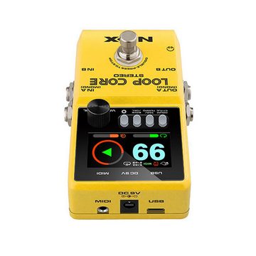 Nux E-Gitarre Loop Core Stereo, Effektgerät, Looper, Pedal, mit Instrumentenkabel