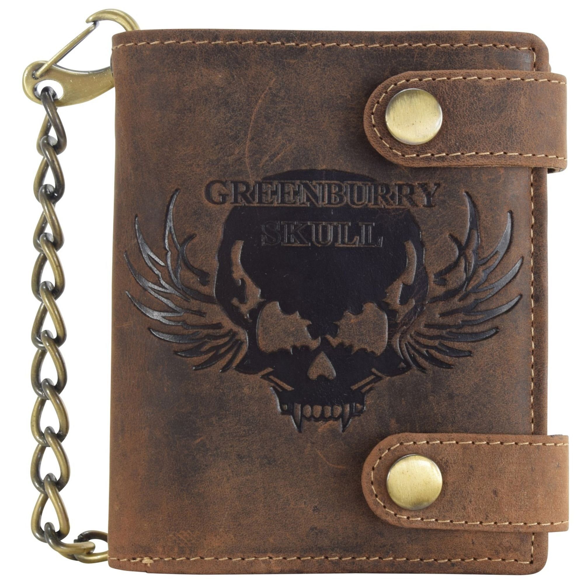 Greenburry Geldbörse Vintage Skull, Leder günstig online kaufen