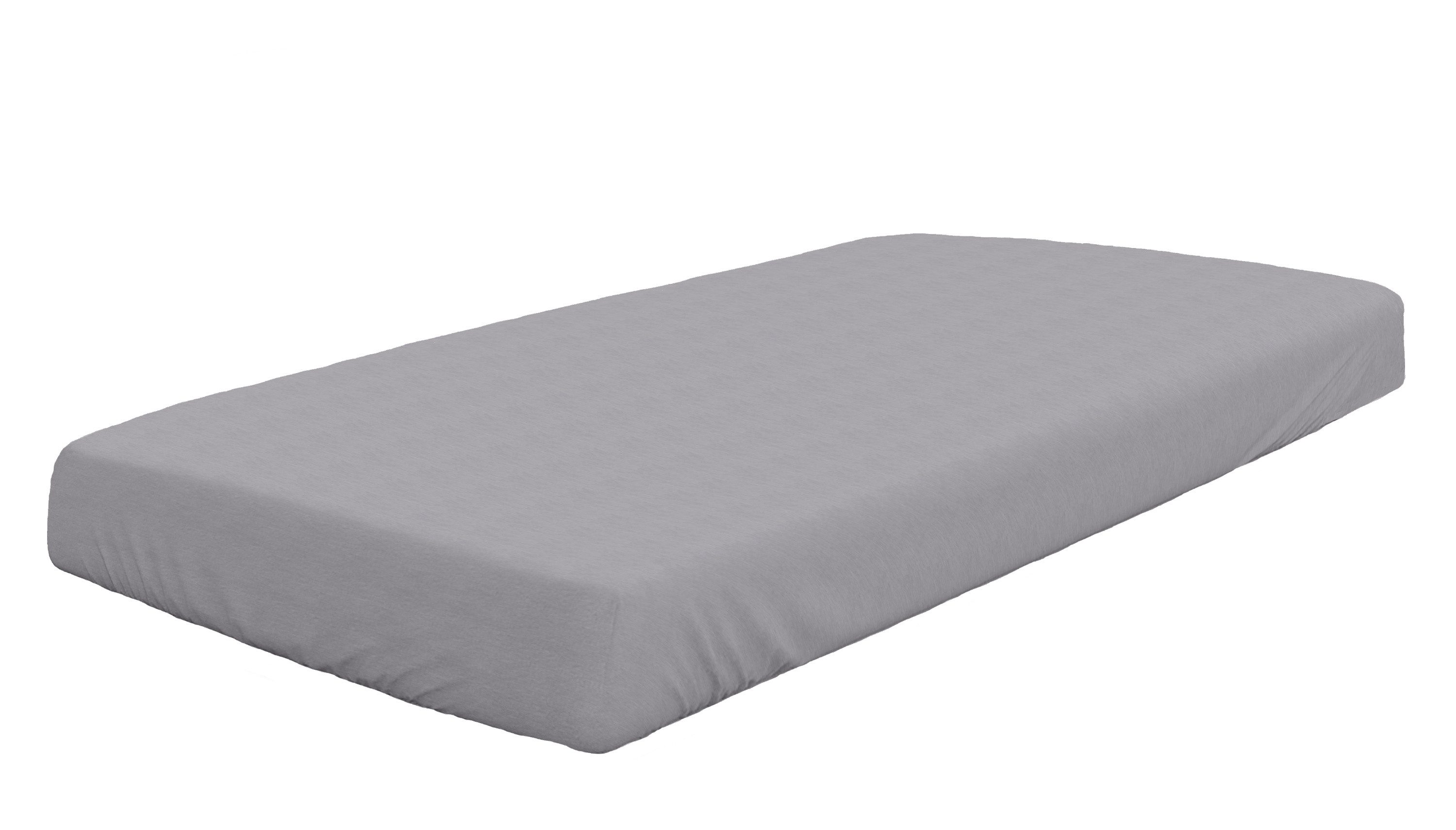 Dormisette Spannbettlaken DORMISETTE Spannbetttuch Biber silbergrau BL 180x200 cm grau