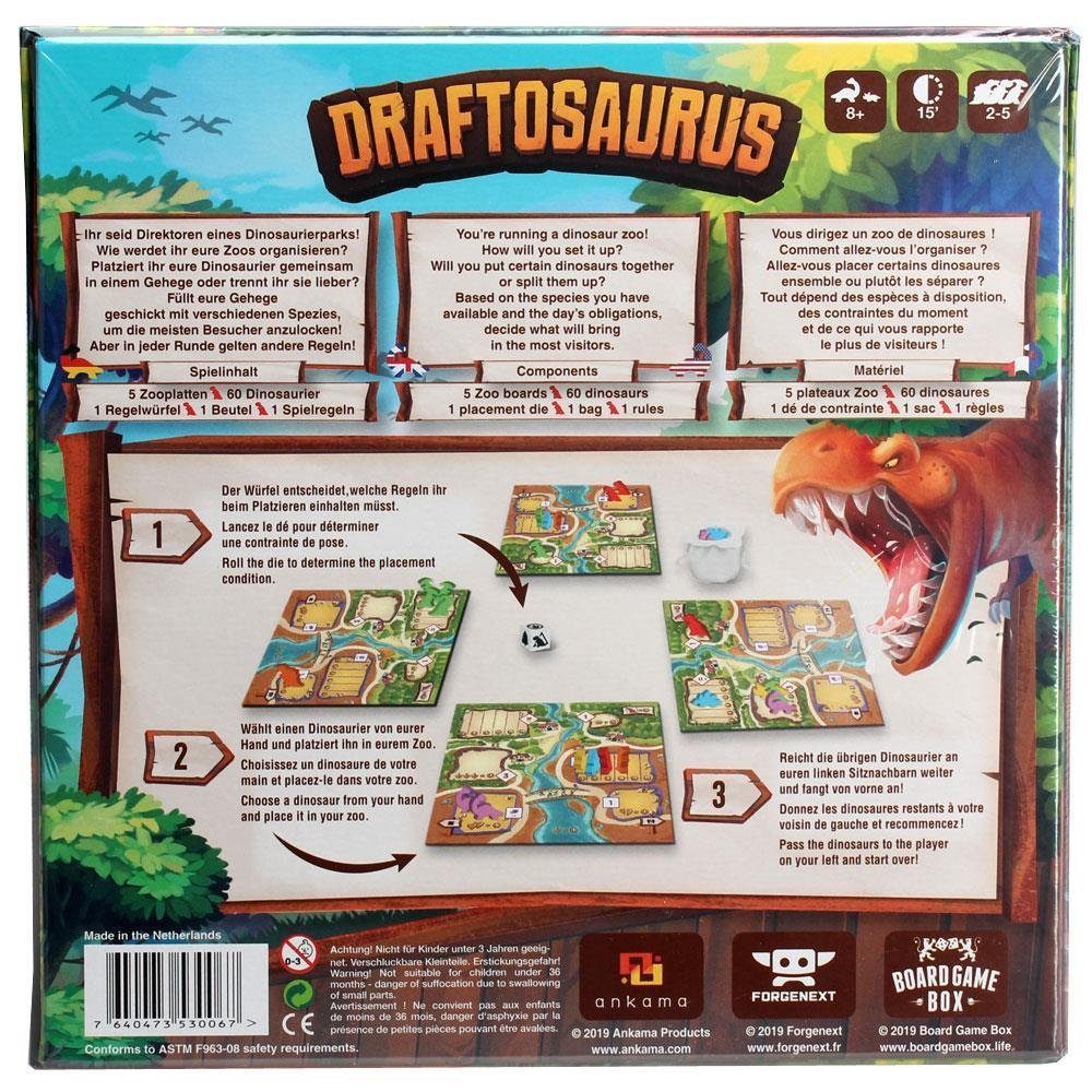 Board Game Box Spiel Draftosaurus