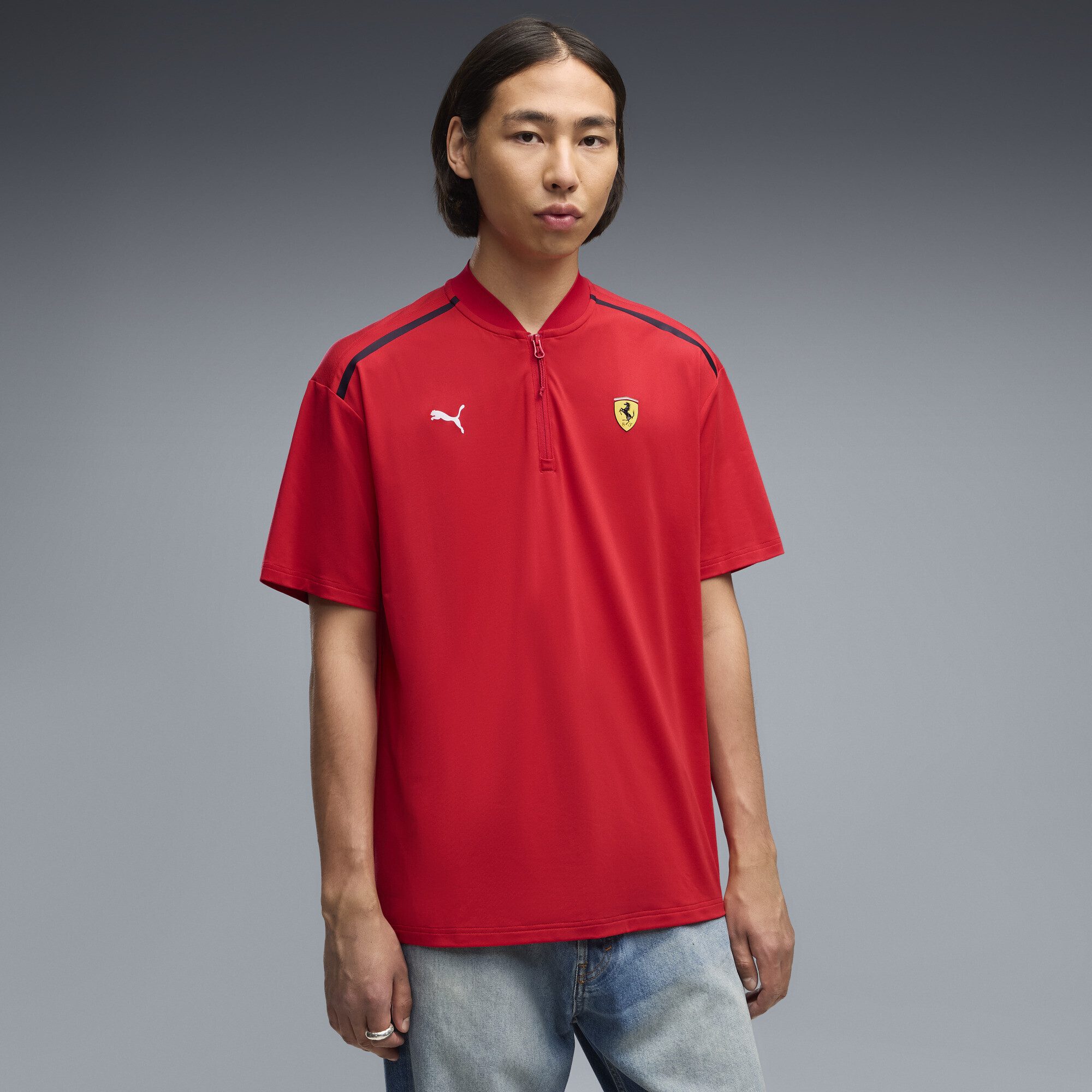 PUMA Poloshirt Scuderia Ferrari Premium CLOUDSPUN Relaxed Polo Herren