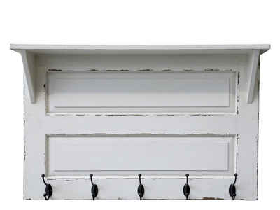 Chic Antique Wandgarderobe Garderobe Hakenleiste mit 5 Haken creme antik L81,5 cm (1 St)