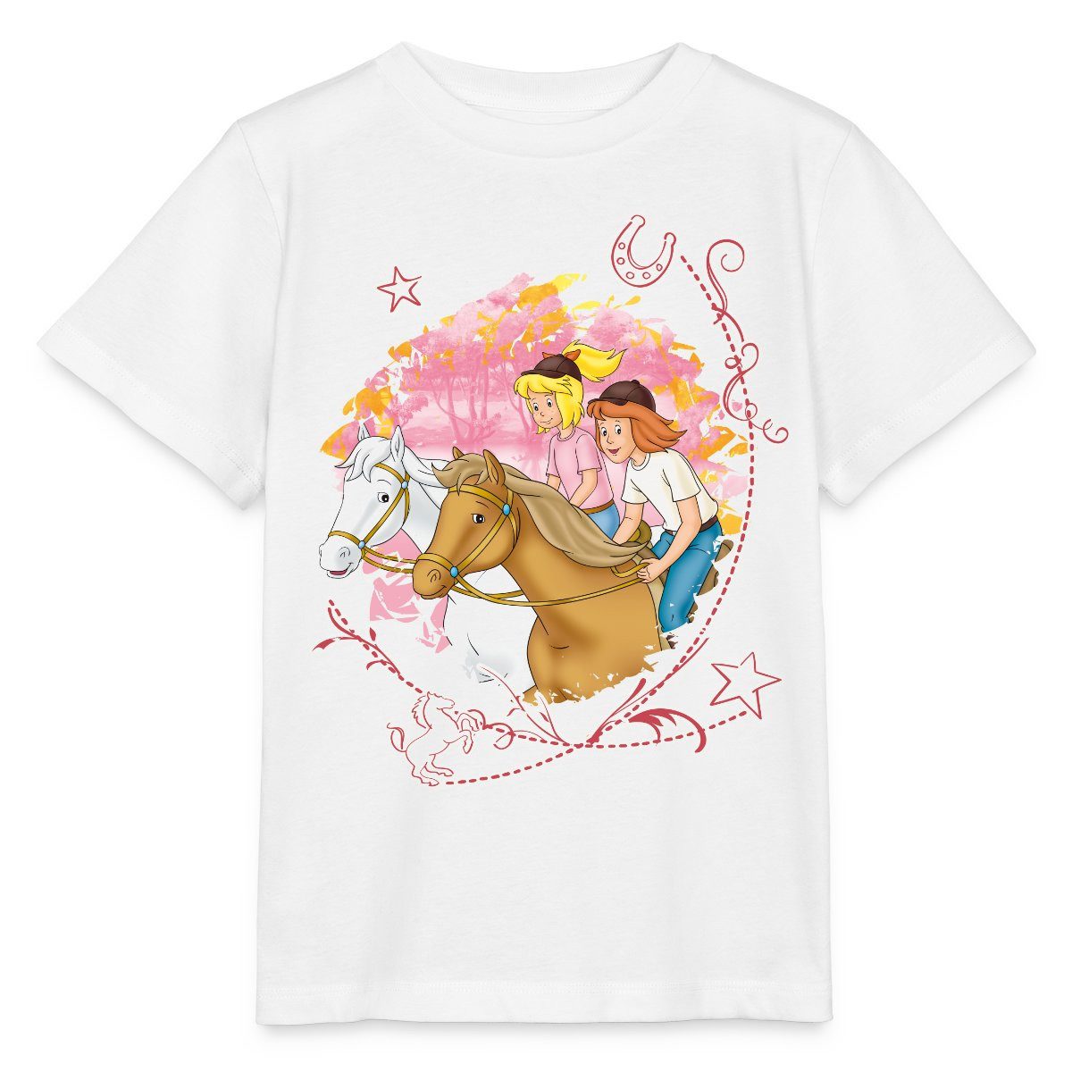 T-Shirt Bibi Und Tina Wettreiten Im Wald Kinder Basic T-Shirt