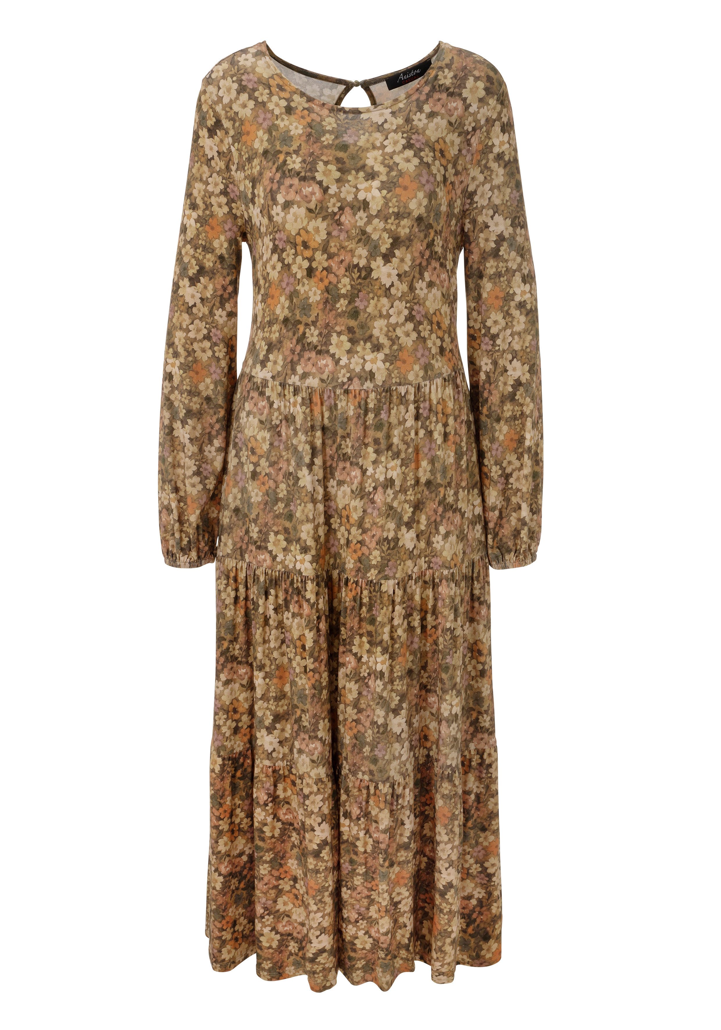 Aniston CASUAL Midikleid - allover mit kleinen Blüten bedruckt - NEUE KOLLEKTION – Bild 4 von 5