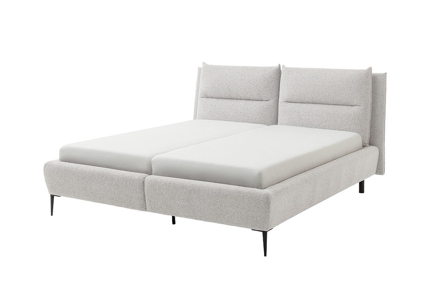 freiraum Stauraumbett Auckland, Liegefläche 180x200 cm, in hellgrau, Stoffbezug - 210x116x242 (BxHxT)