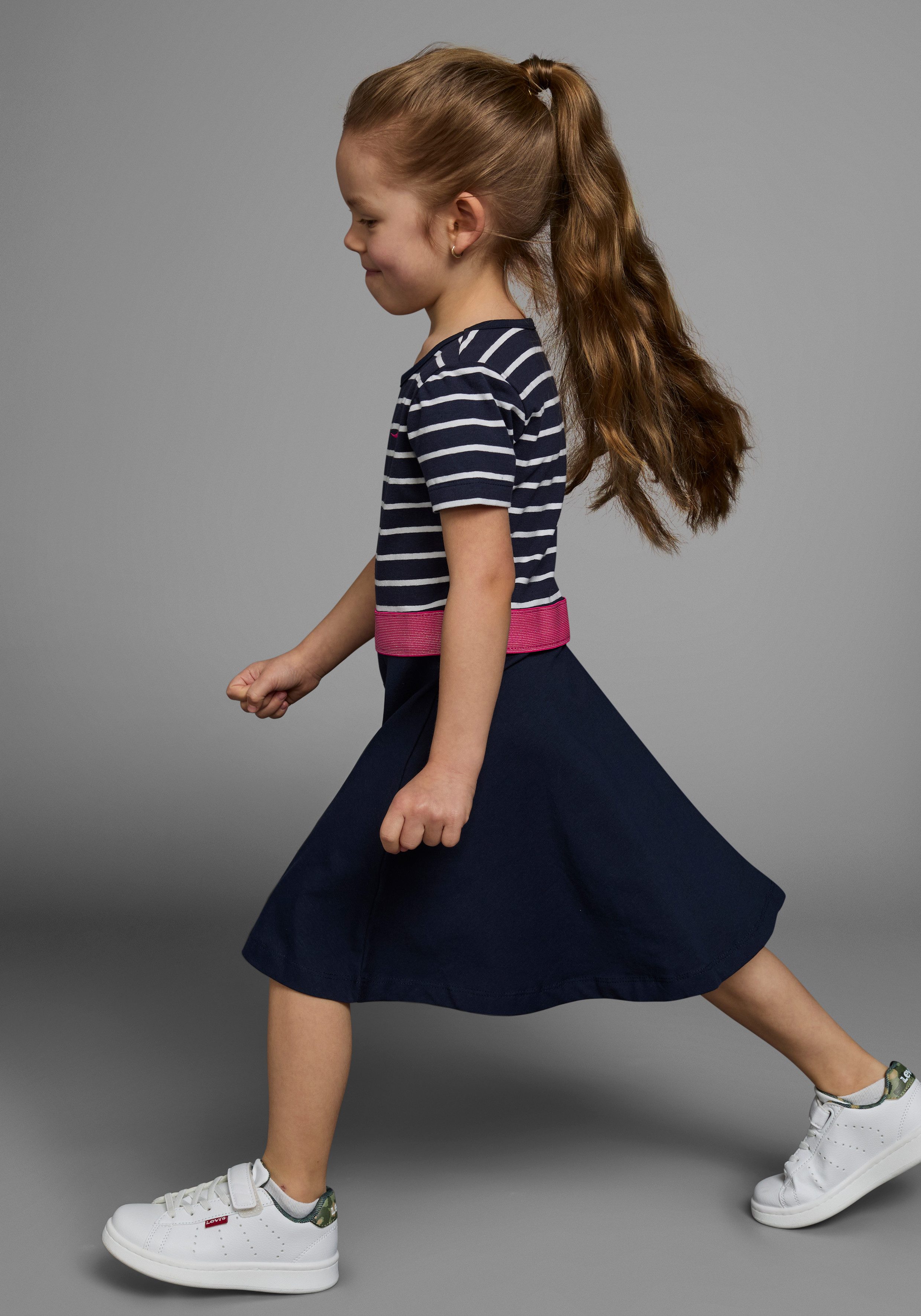 KangaROOS Jerseykleid für kleine Mädchen kniefrei, aus Jersey, kurzärmelig