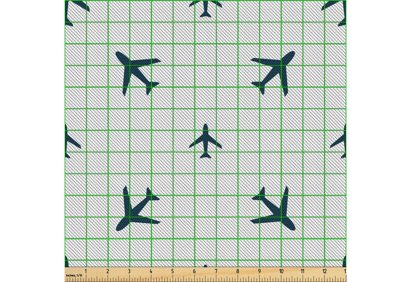 Thumbnail - Abakuhaus Stoff Schön Gewebten Stoff für Polster und Wohnaccessoires, Flugzeug Reisen Stripes