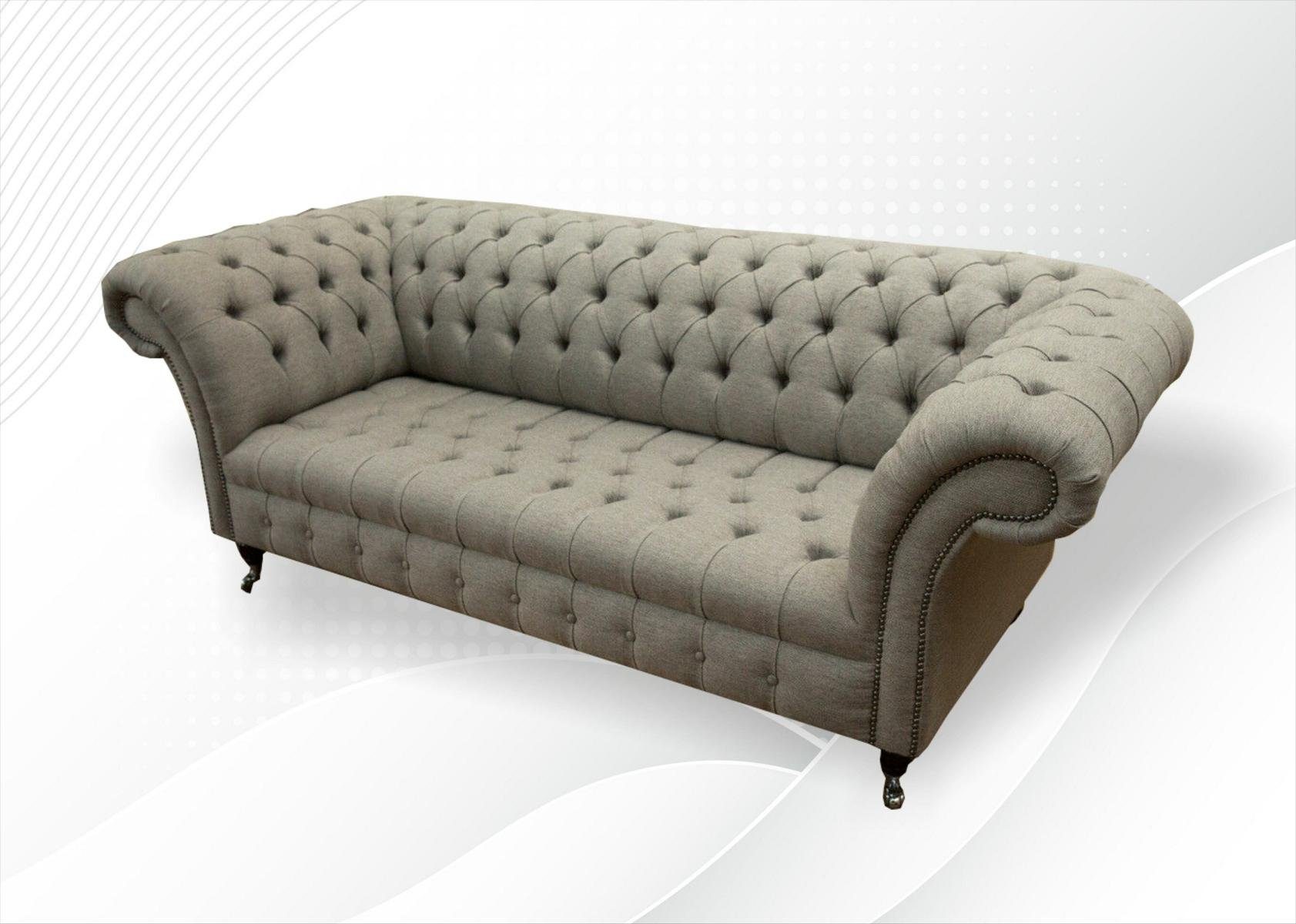 Sitzer 3 Couch Chesterfield 225 cm Design JVmoebel Chesterfield-Sofa, Sofa Sofa