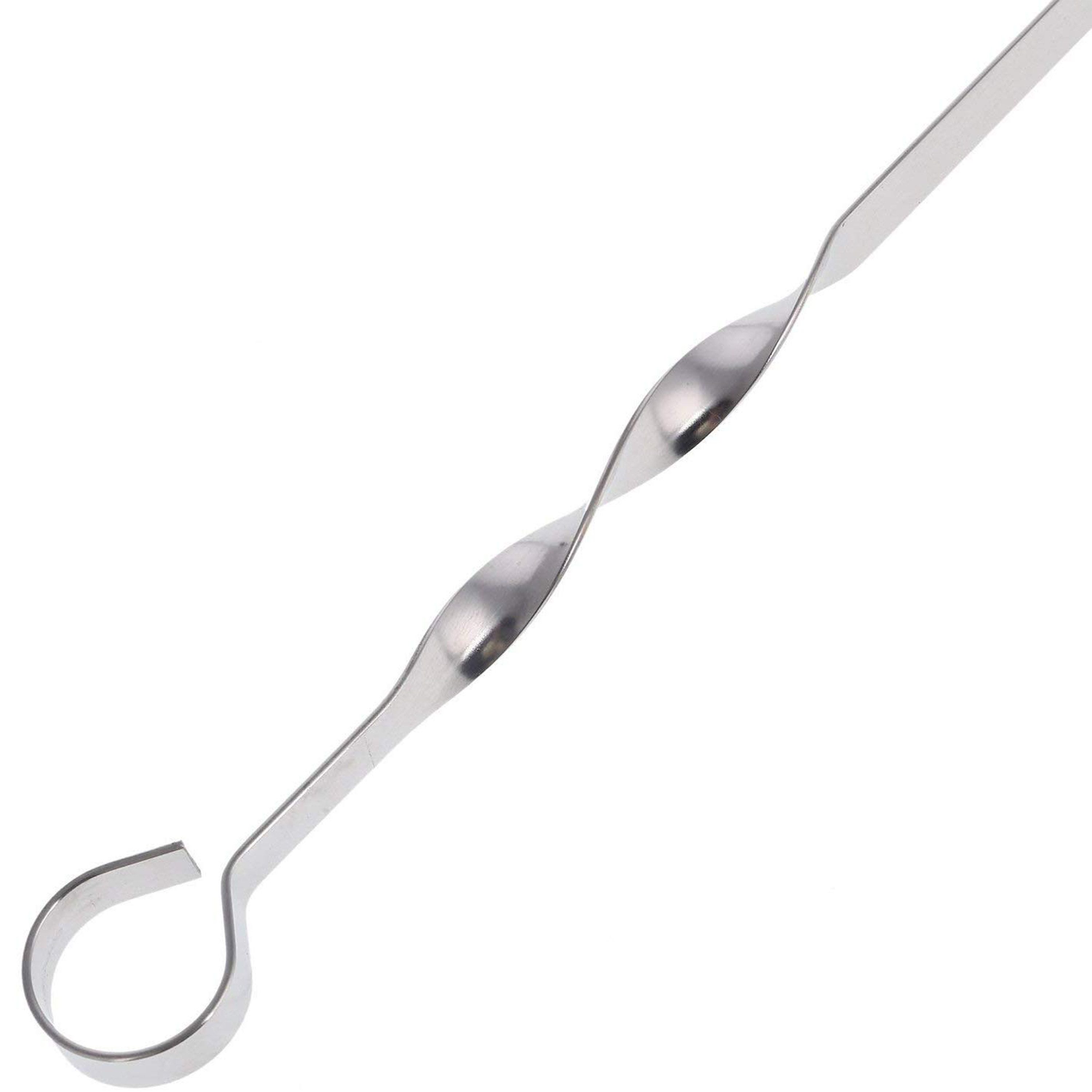 Praknu Grillspieß 12 Grillspieße Schaschlikspieße 40cm - Edelstahl Gehärtet (Set, 12-St., 12 Metallspieße aus Edelstahl rostfrei), aus Edelstahl 40cm, Fleischspieße für BBQ & Grill, Kebab Spieße