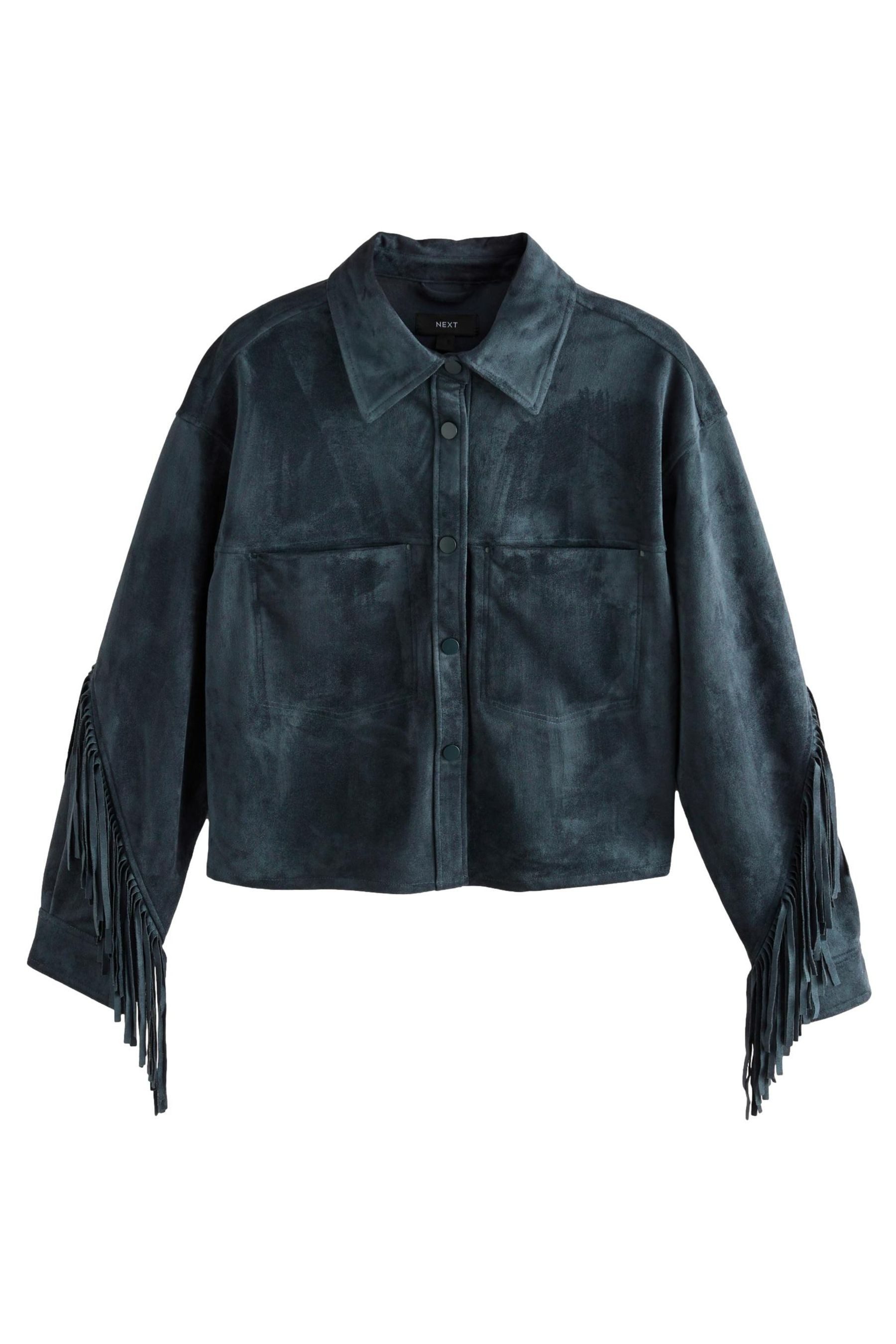 Next Lederjacke Fransenjacke aus Velourslederimitat (1-St) günstig online kaufen