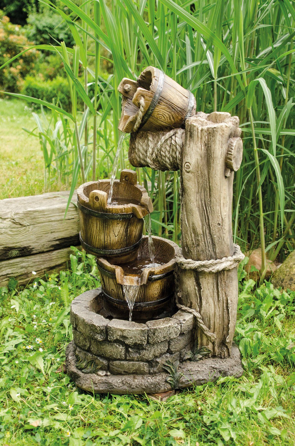 Köhko Gartenbrunnen KÖHKO® Wasserspiel "Halle" Gartenbrunnen Springbrunnen Brunnen für Garten 13006