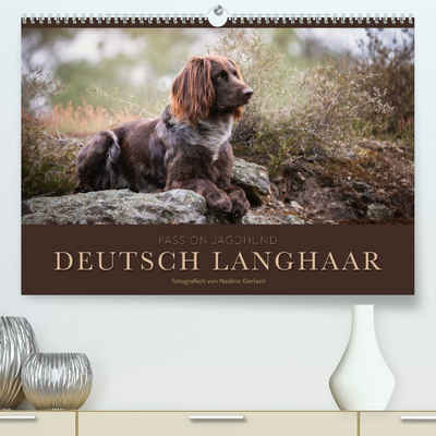 CALVENDO Wandkalender Passion Jagdhund - Deutsch Langhaar (Premium, hochwertiger DIN A2 Wandkalender 2023, Kunstdruck in Hochglanz)