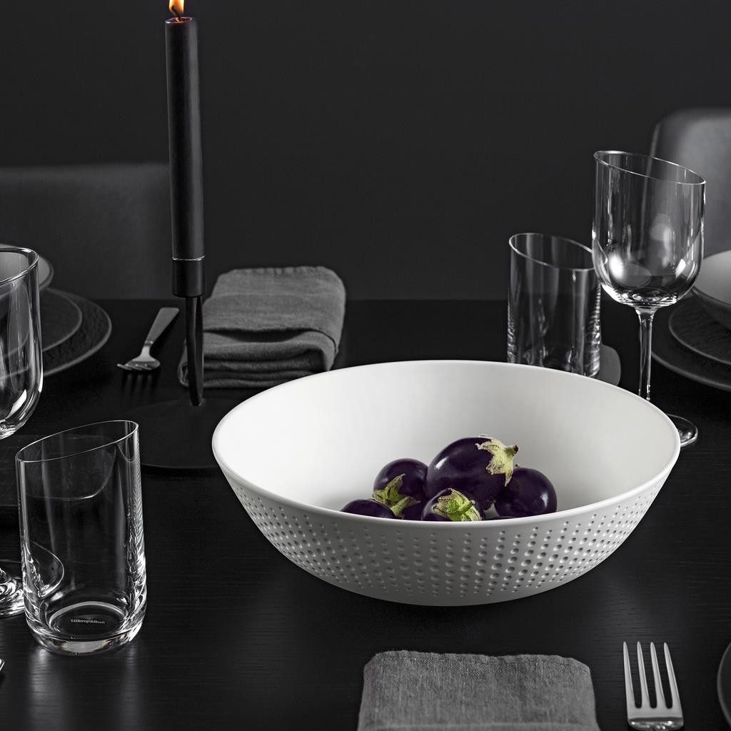 Villeroy & Boch Schale Manufacture Collier Blanc Obst- / Dekoschale, Porzellan, (1x Schale, 1-tlg)