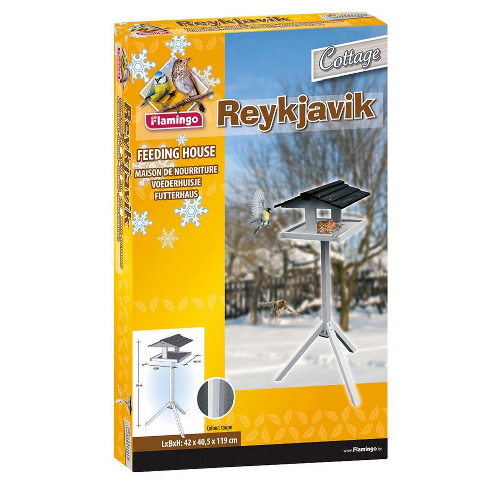 Thumbnail - Flamingo Vogelhaus Futterhaus auf Ständer Reykjavik Cottage