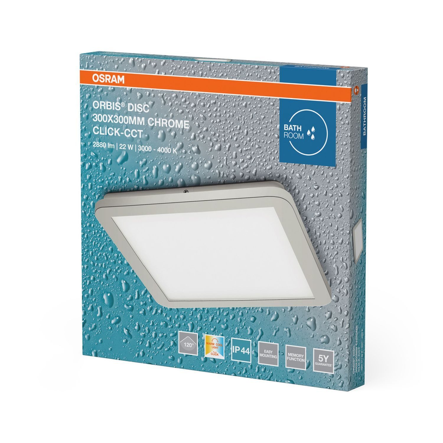 Licht-Erlebnisse Deckenleuchte DORESIN, LED fest integriert, LED 30 cm breit eckig 3000-4000 K 1800 lm Modern