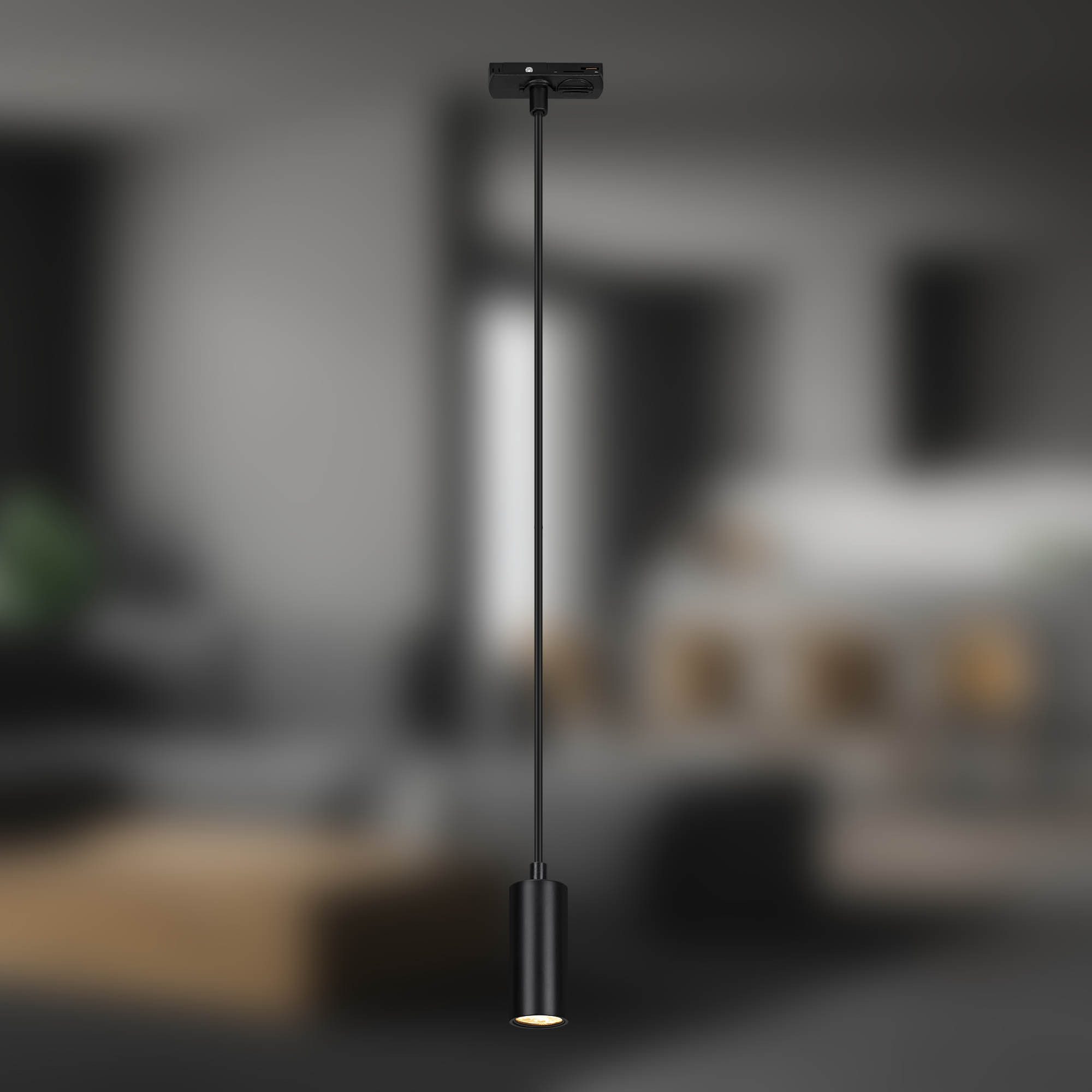 Briloner Leuchten Schienensystem-Leuchten RAIL, ohne Leuchtmittel, LED Pendelleuchte 80x1500mm Schwarz 5,5W Schienensystem Rail Küche