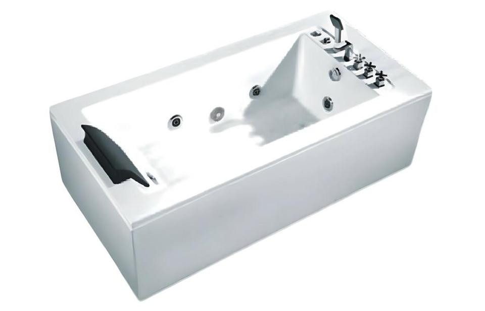 JVmoebel Whirlpool-Badewanne Whirlpool Badewanne in Weiß - Acryl mit Massagedüsen, Made in Europe