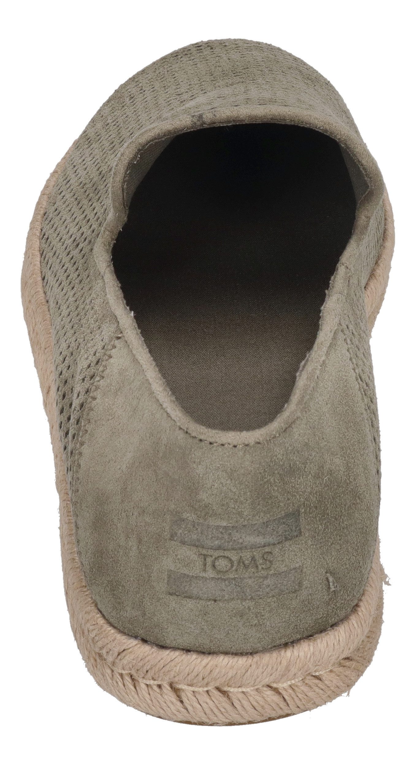 TOMS SANTIAGO Espadrille Vetiver Grey Diamond Perforated Suede – Bild 4 von 5