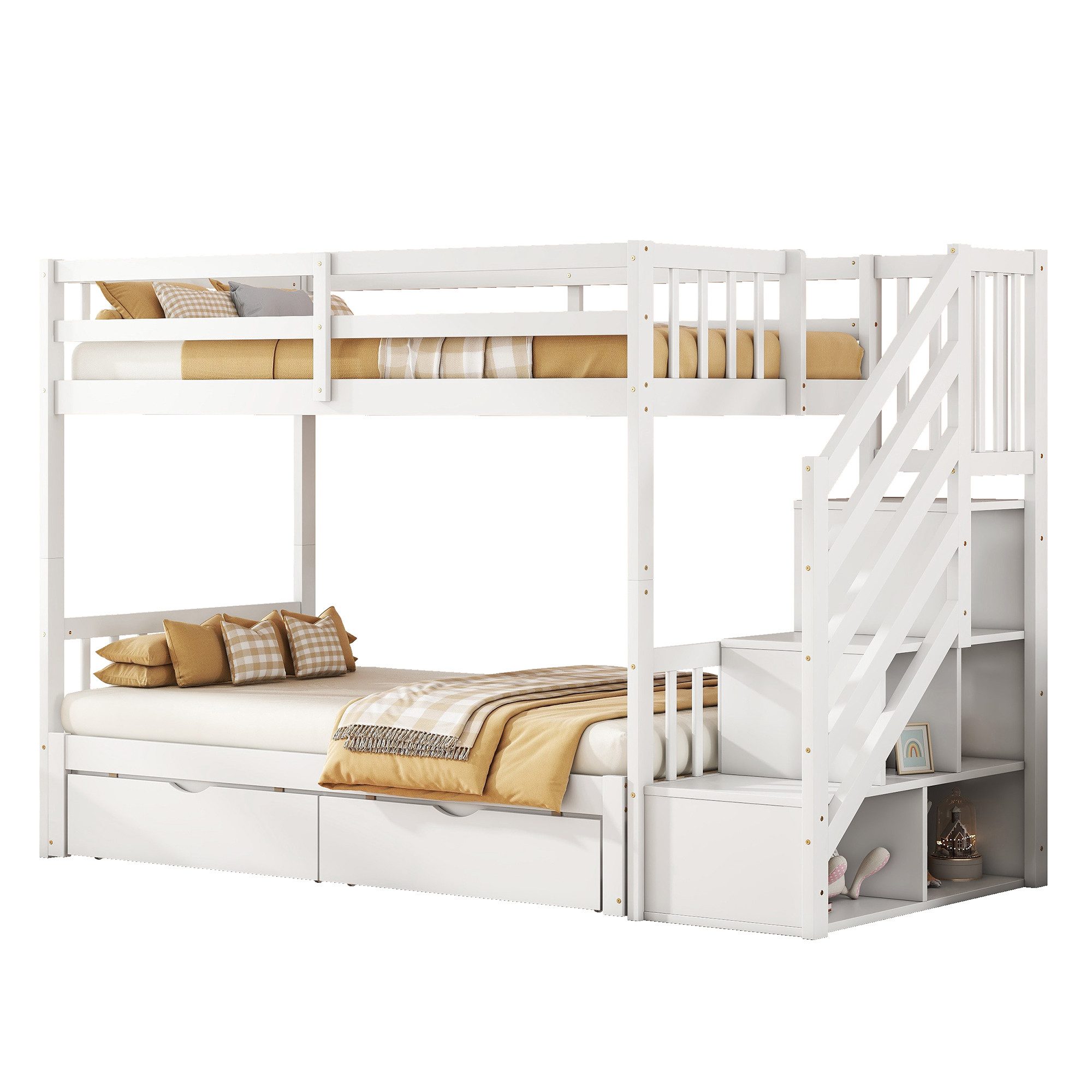 Flieks Etagenbett, Kinderbett 90x200cm mit umwandelbarem günstig online kaufen