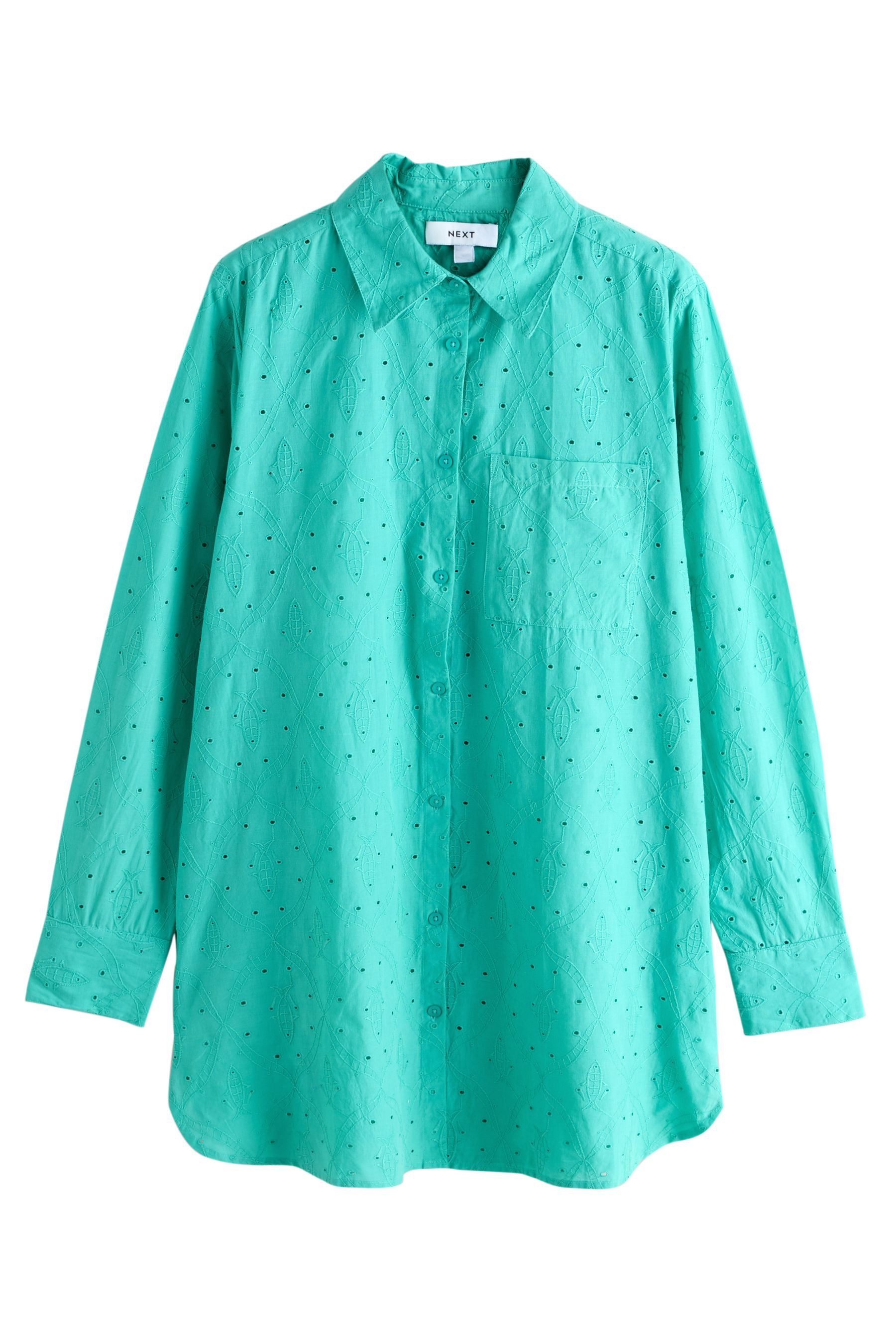 Next Hemdbluse Hemd mit Lochstickerei (1-tlg)