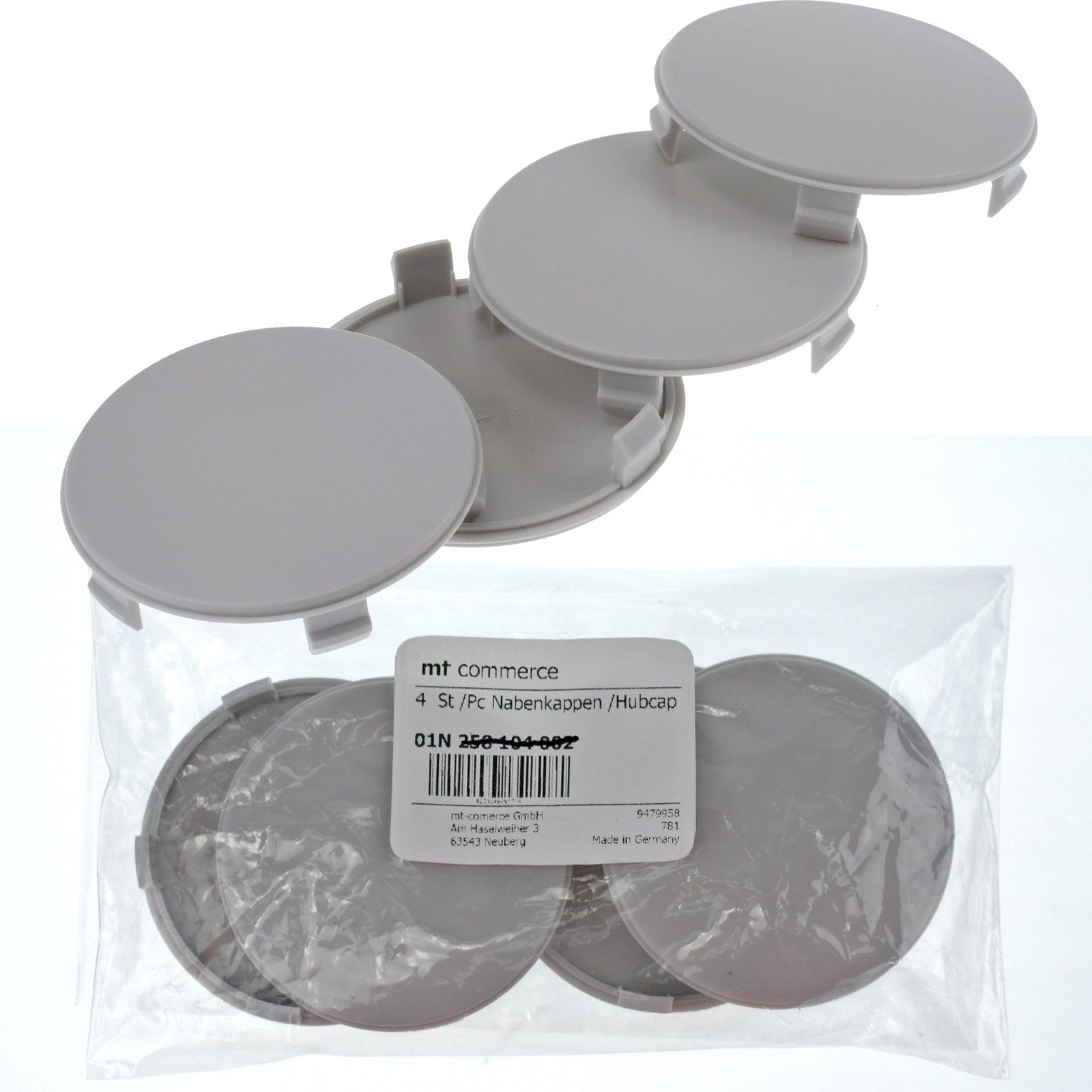 BRANDT AUTOMOTIVE Radkappe 4X 68 mm Nabenkappen Felgen Nabendeckel Radnaben Grau Gewölbt für BMW
