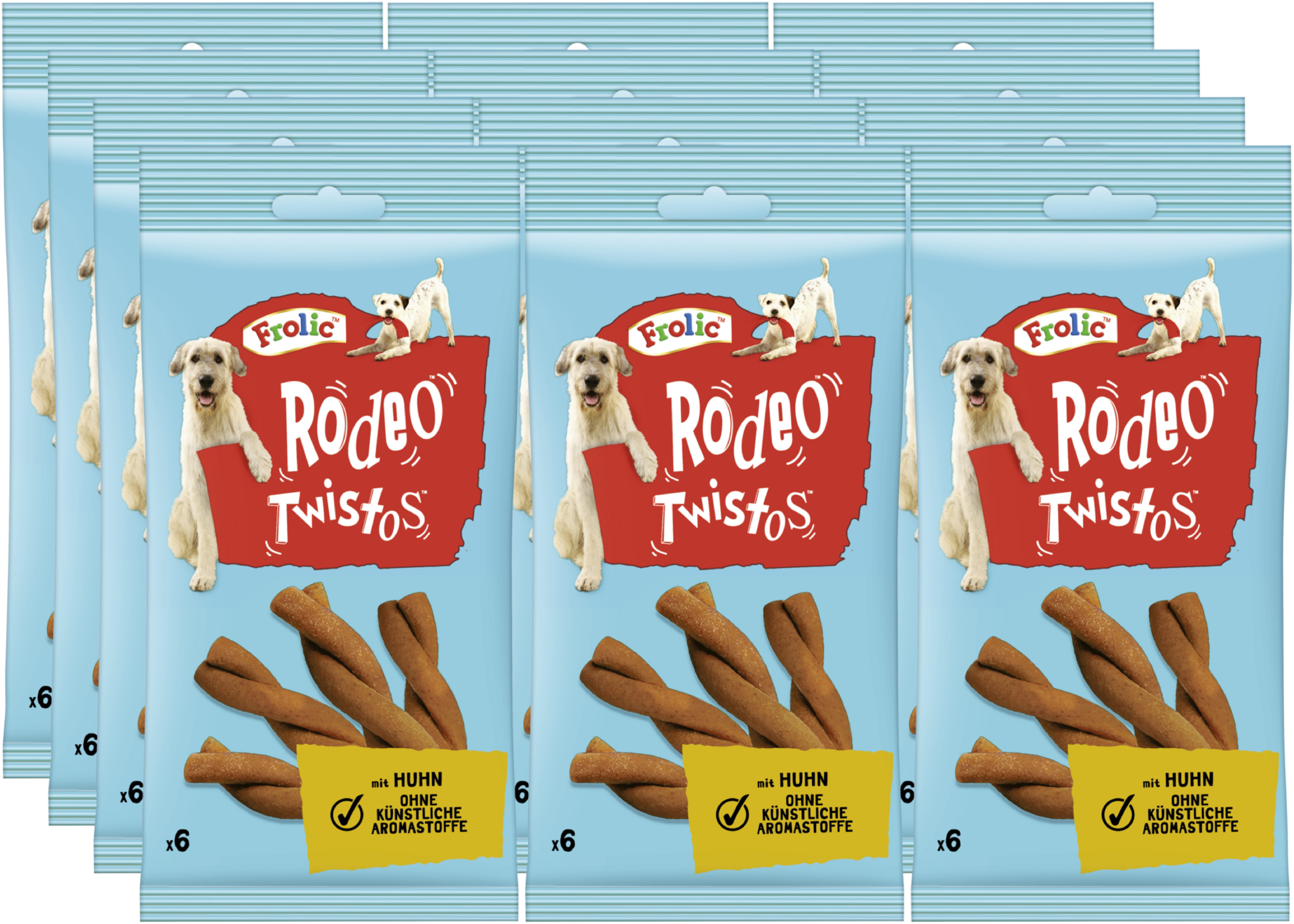 Frolic FROLIC™ RODEO™ TWISTOS™ Beutel Huhn 12 x 6 Stück, Snack für: Hunde