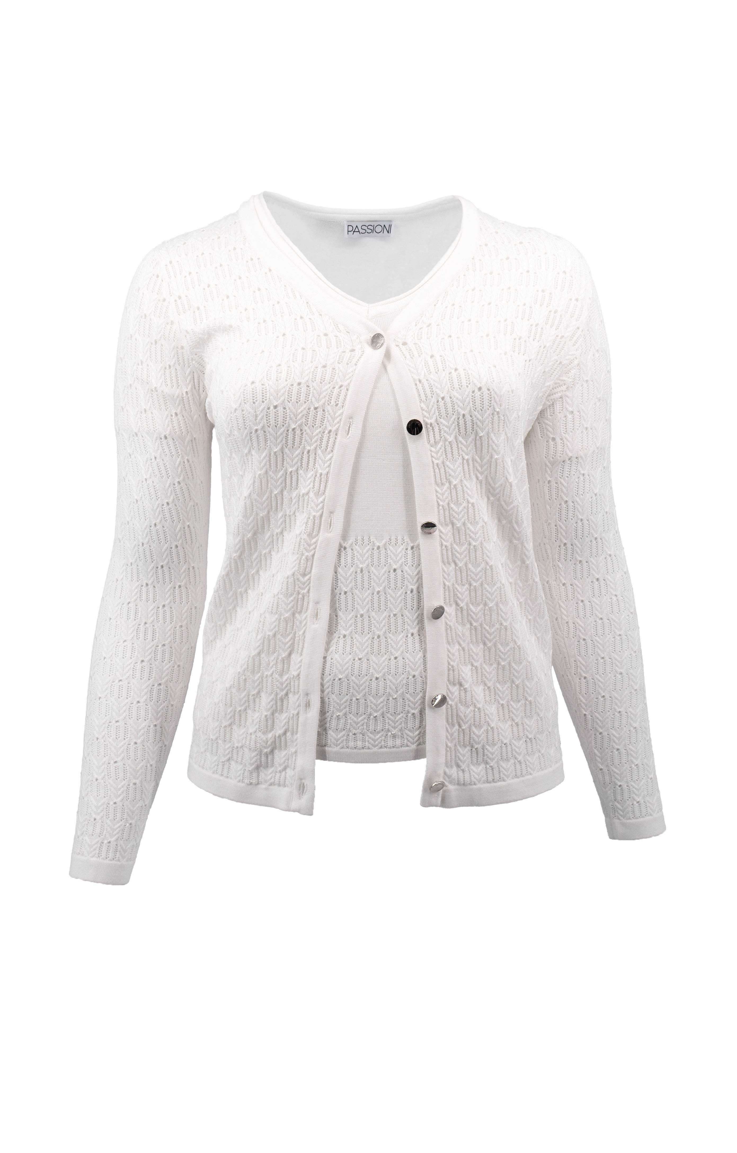 2-in-1-Strickjacke Twinset mit Strukturmuster